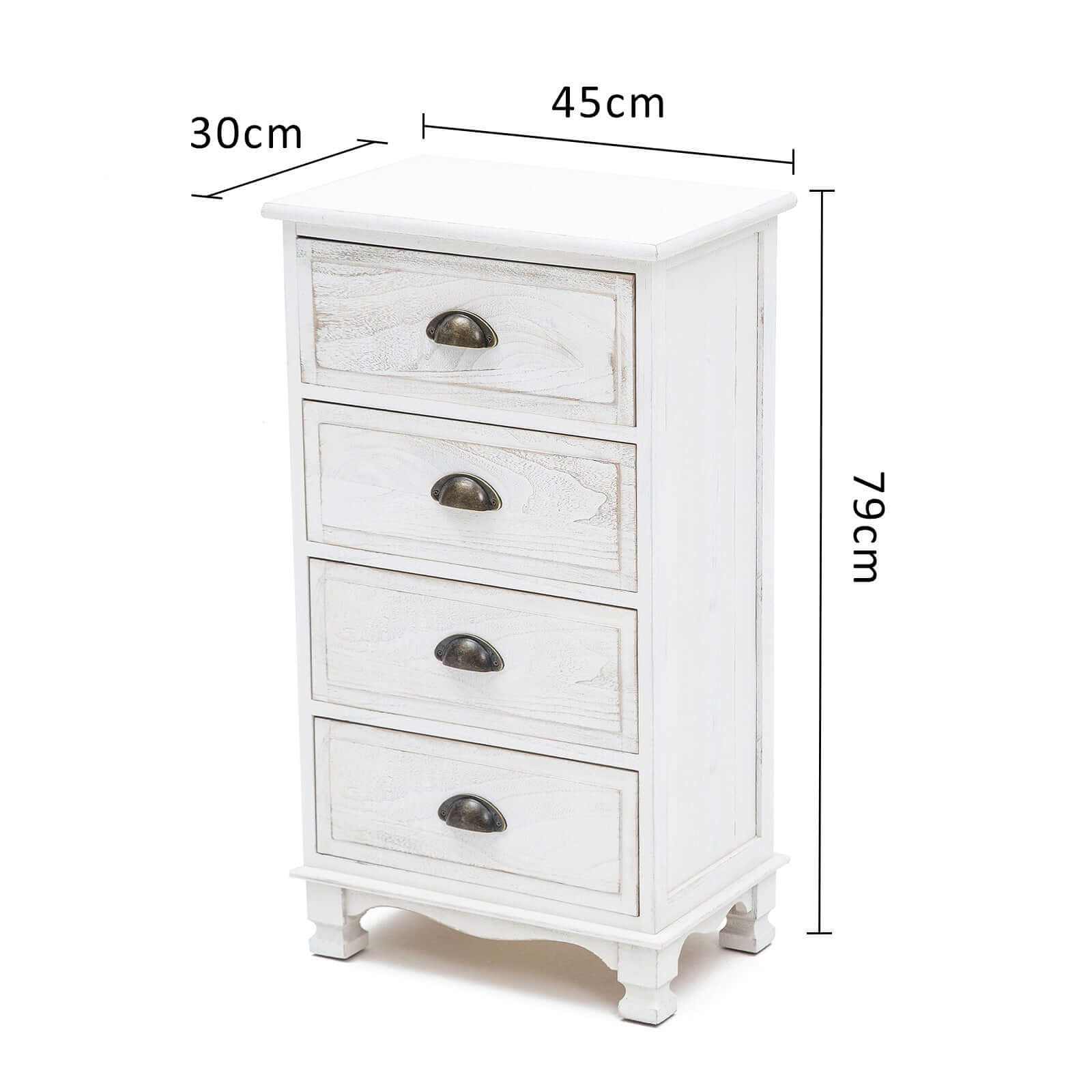 ADELINE White Nightstands Set of 2 Storage Cabinet