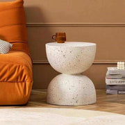 Nordic Hourglass Imitation Terrazzo Modern Side Table