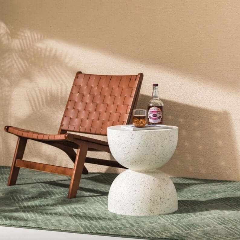 Nordic Hourglass Imitation Terrazzo Modern Side Table