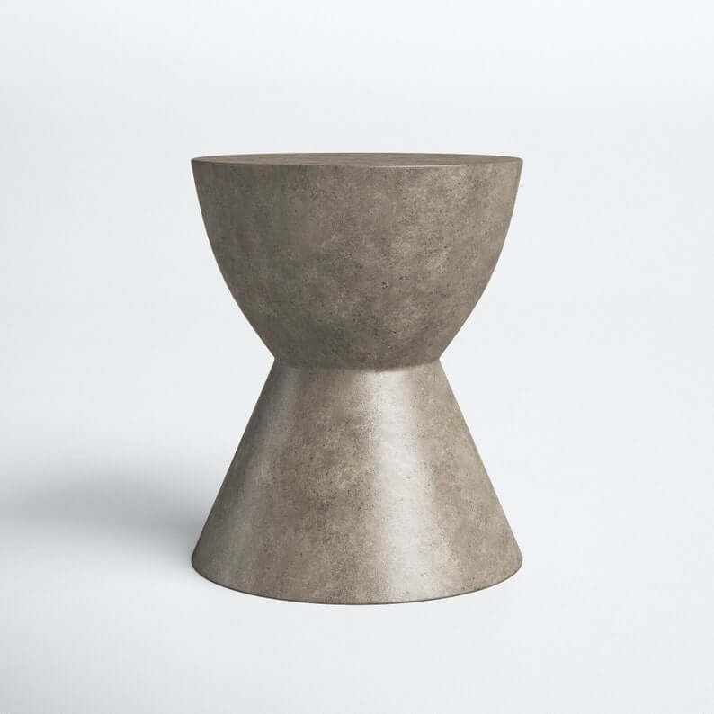 Side table Hourglass design - Grey