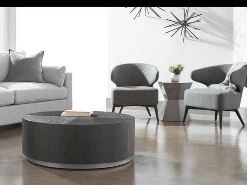 Tablua Australia Modern Round Coffee Table 45 CM -Grey