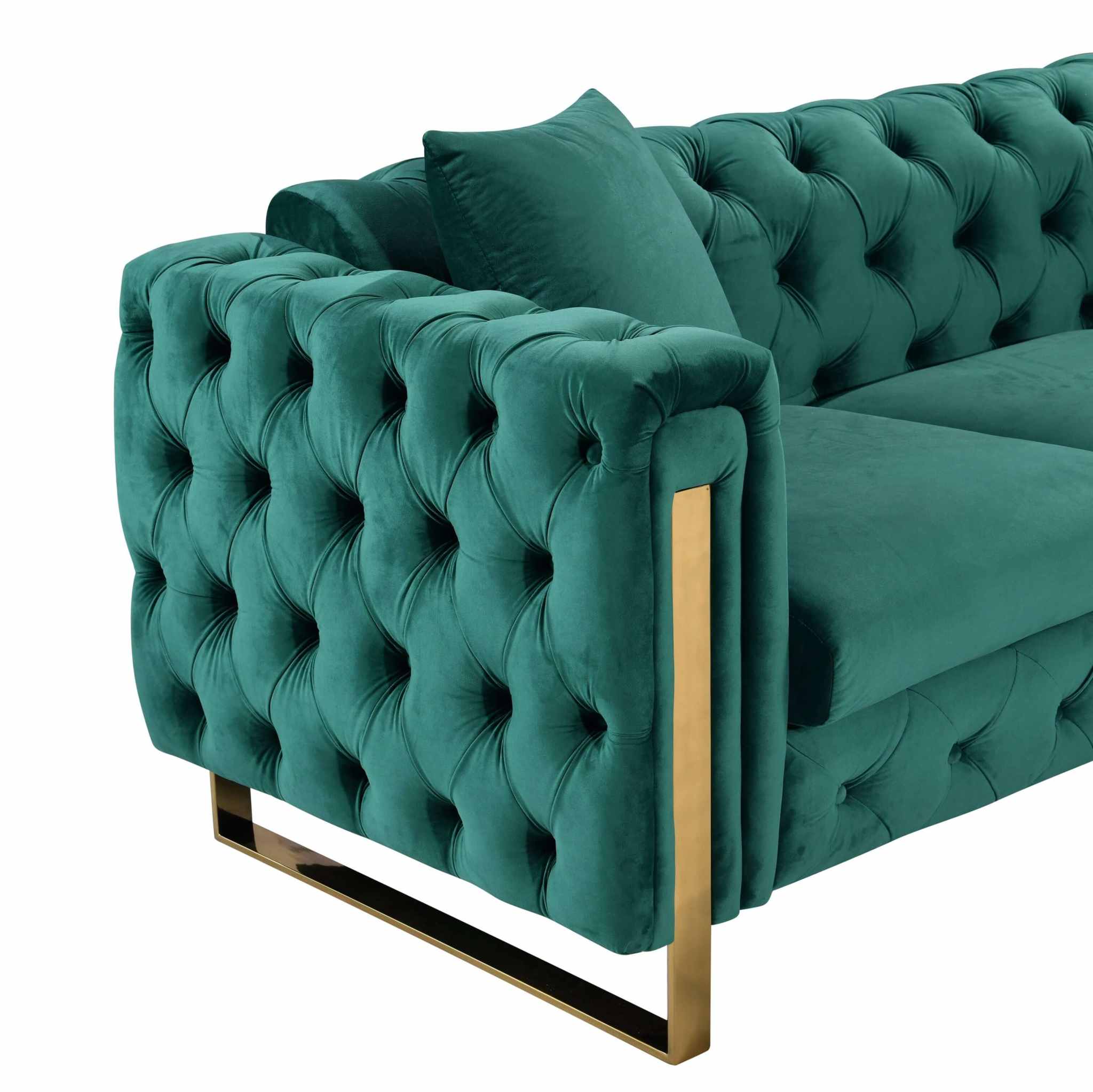 Green Velvet sofa -Upinteriors