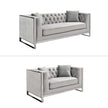 Light Grey Velvet sofa 