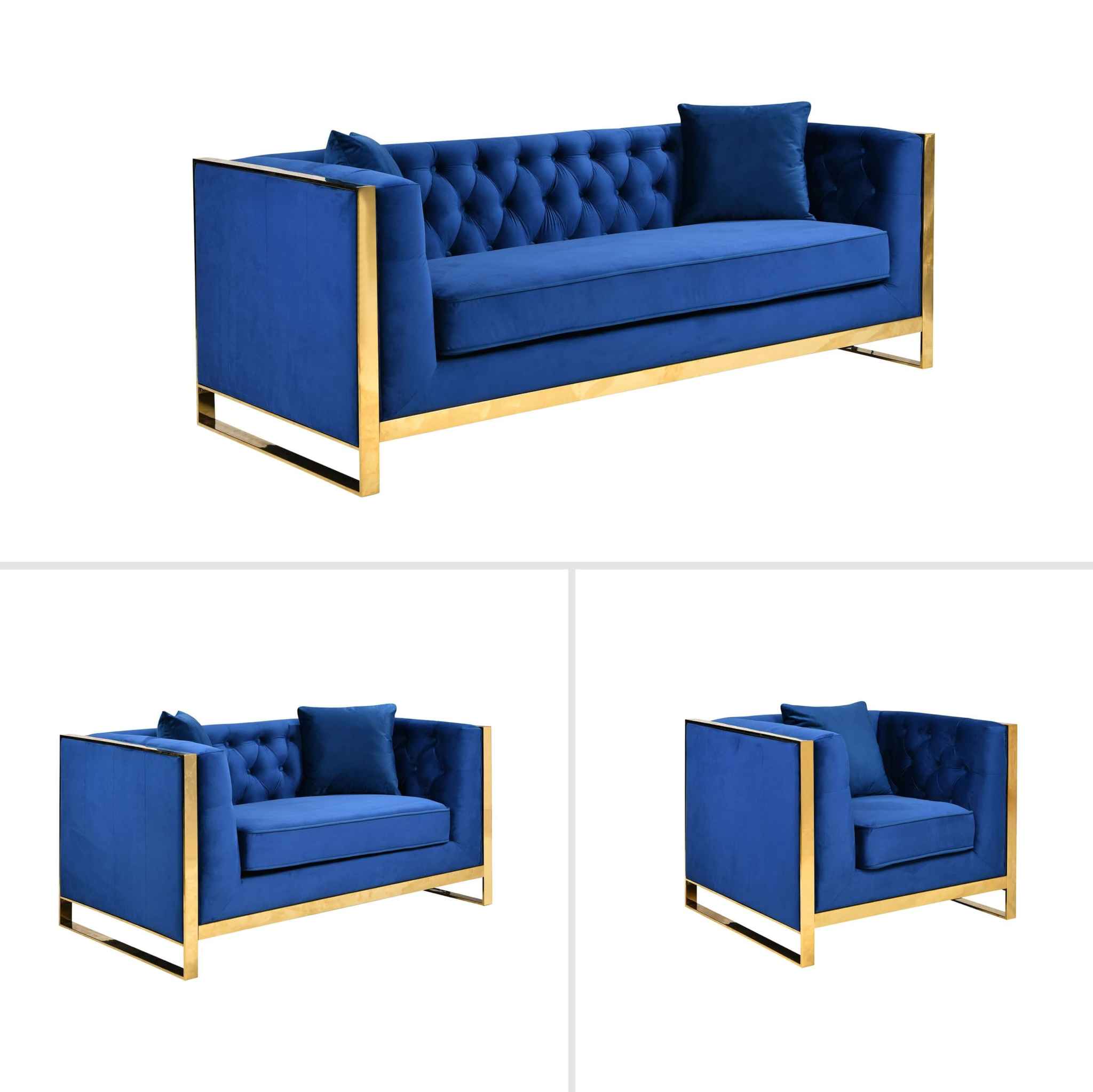 blue sofa for living room-Upinteriors