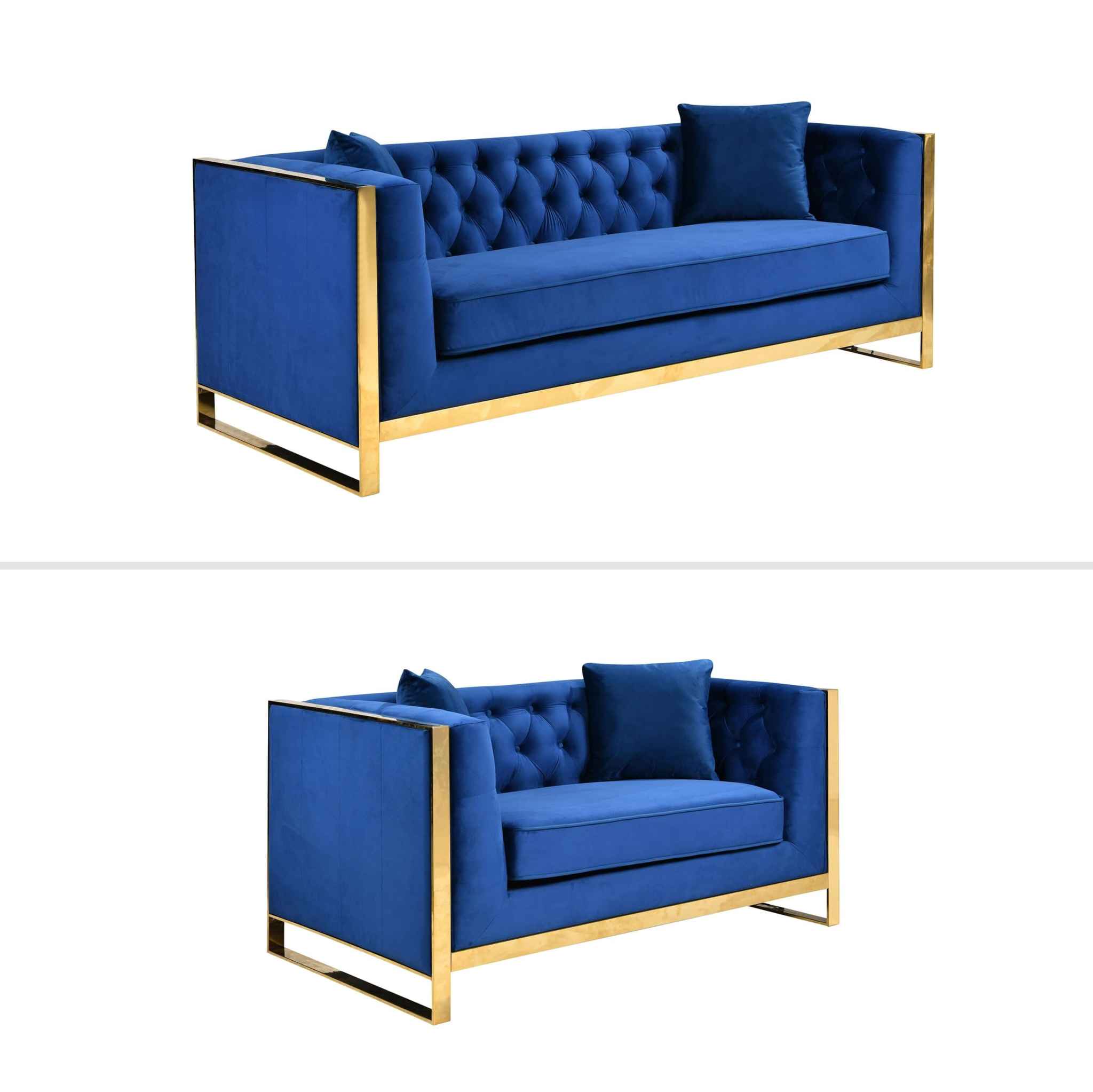 blue sofa for living room-Upinteriors