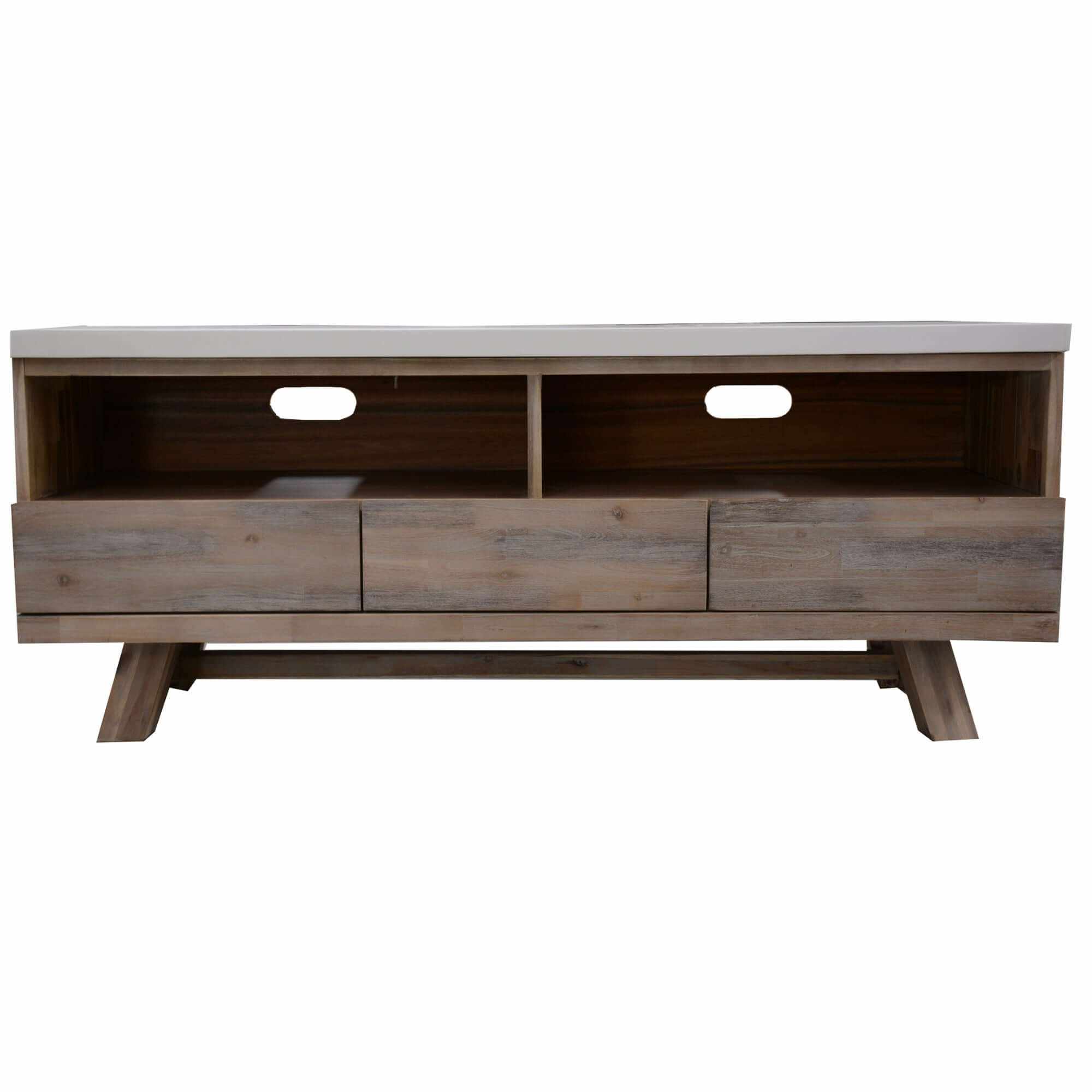 150cm tv unit white