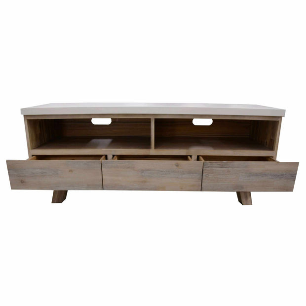 150cm tv unit white