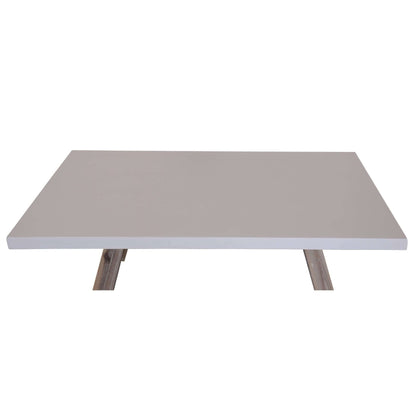 Stony 120cm Coffee Table with Concrete Top - White