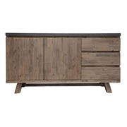 Stony 160cm Acacia Timber Concrete Top Buffet - Grey