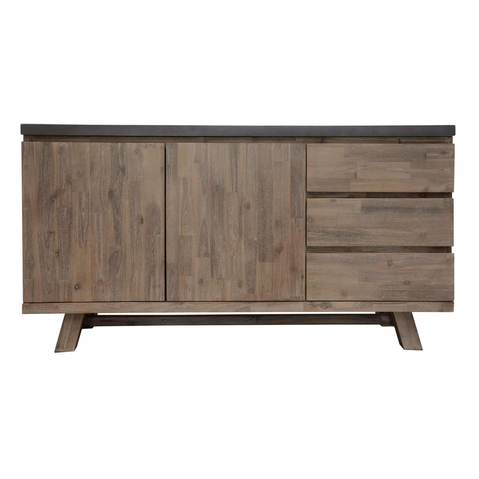 Stony 160cm Acacia Timber Concrete Top Buffet - Grey