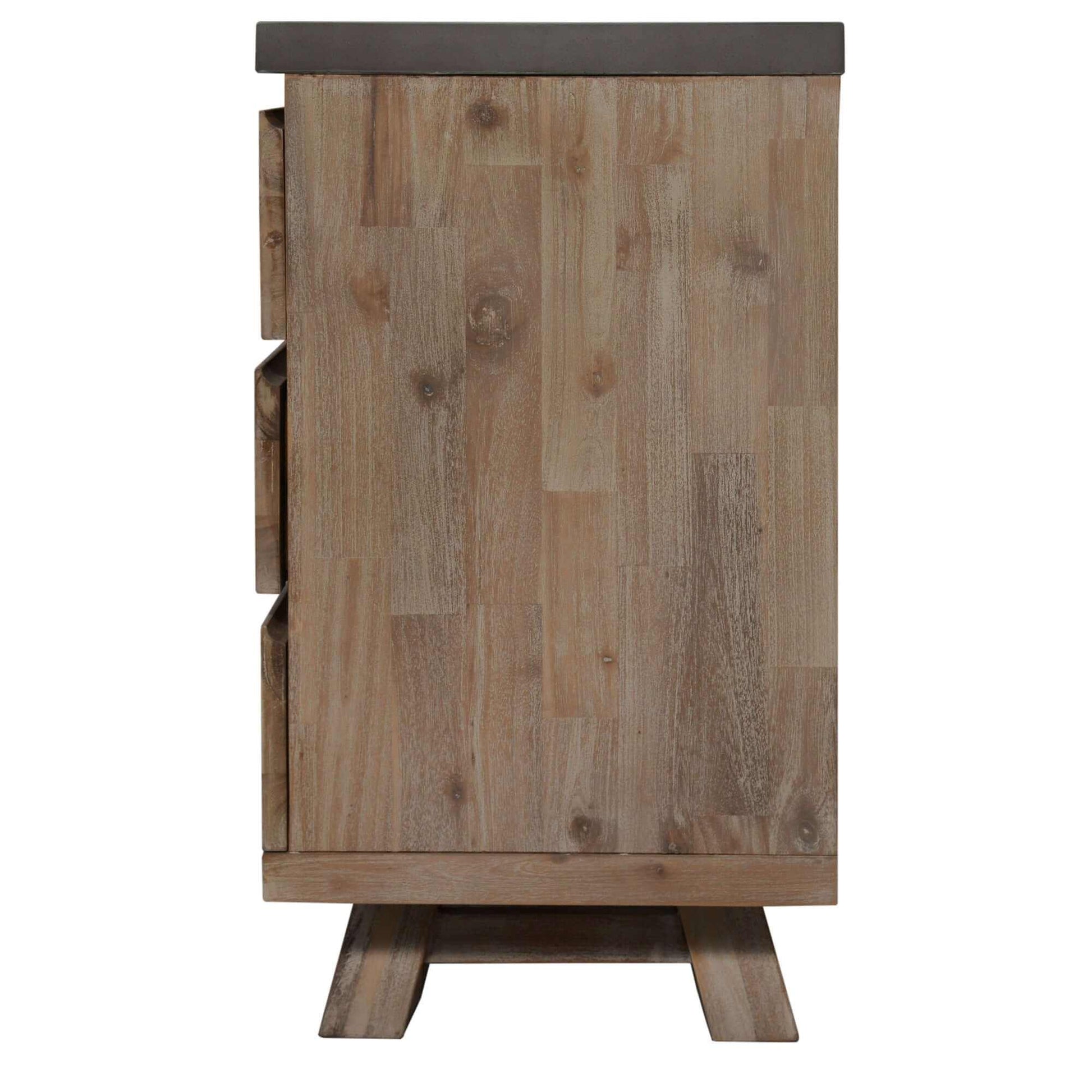 Stony 160cm Acacia Timber Concrete Top Buffet - Grey