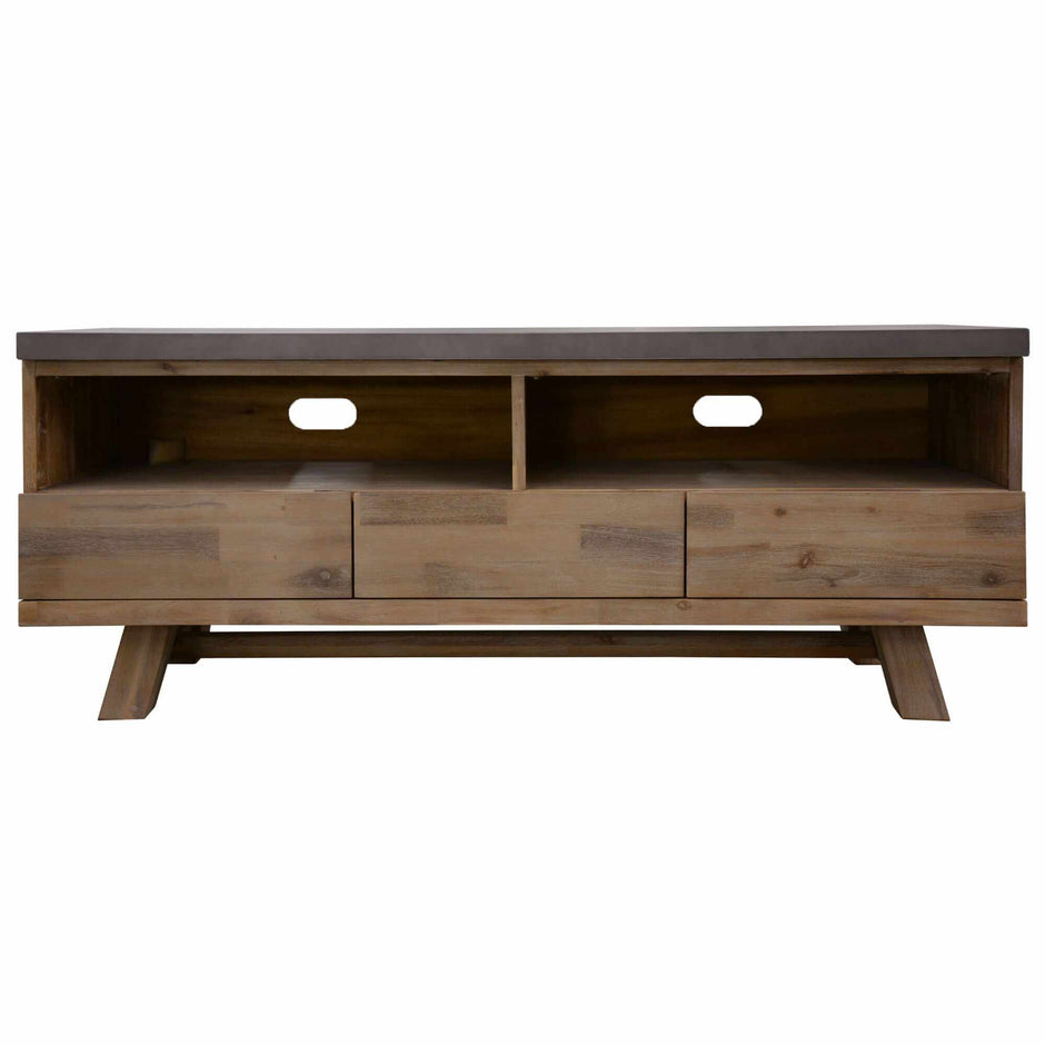 concrete top TV Unit