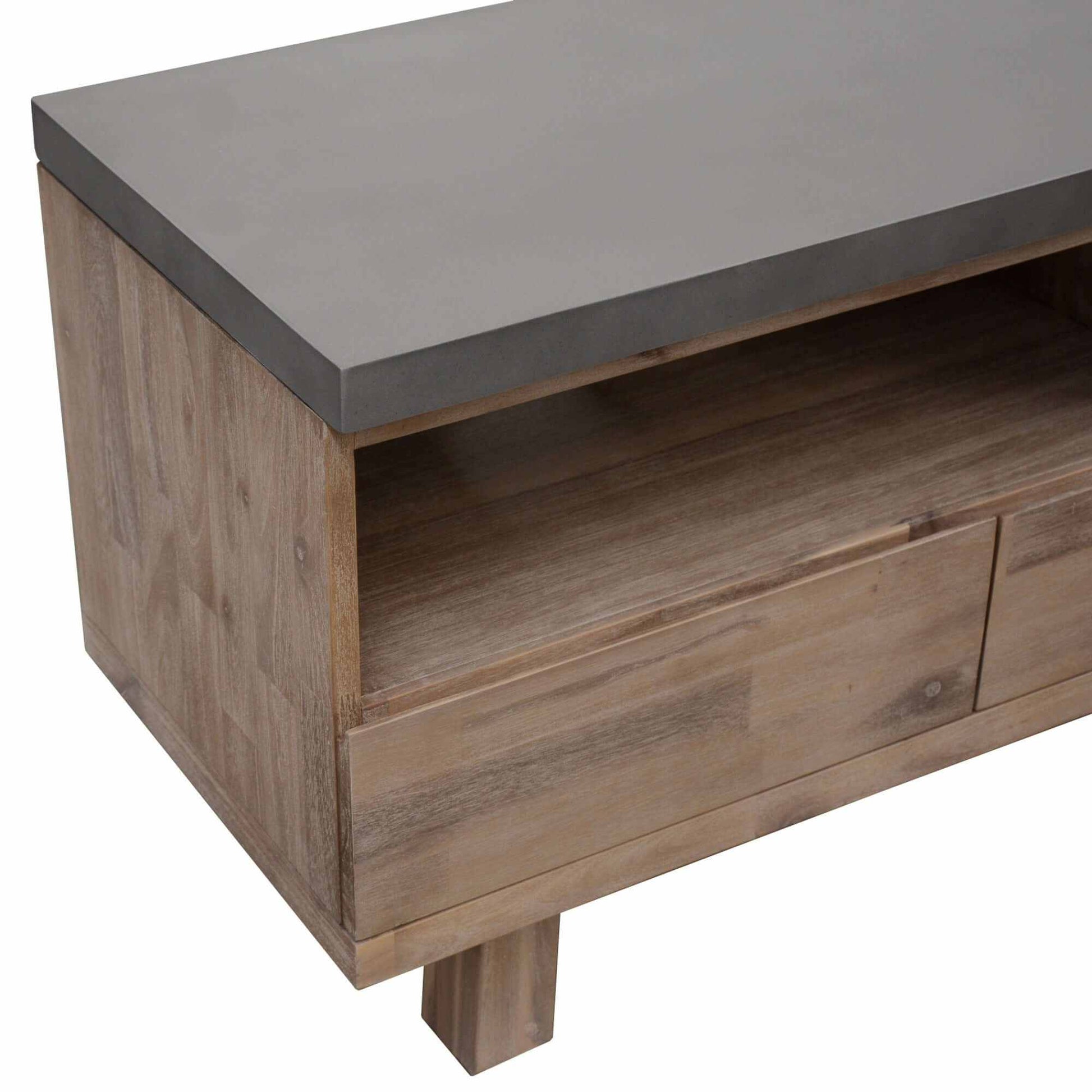 Stony 150cm ETU Concrete Top TV Unit - Grey