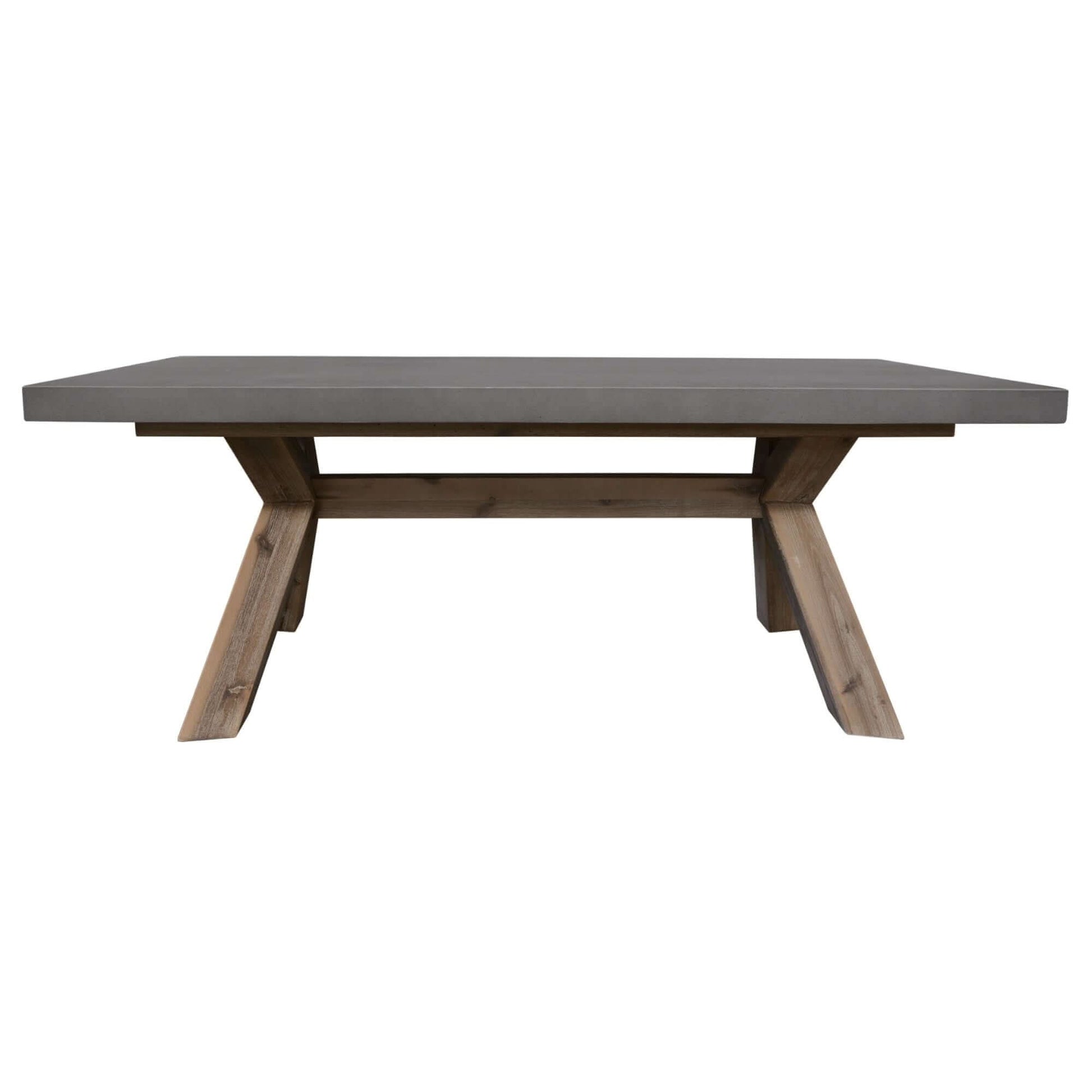 Stony 120cm Concrete Top Coffee Table - Grey
