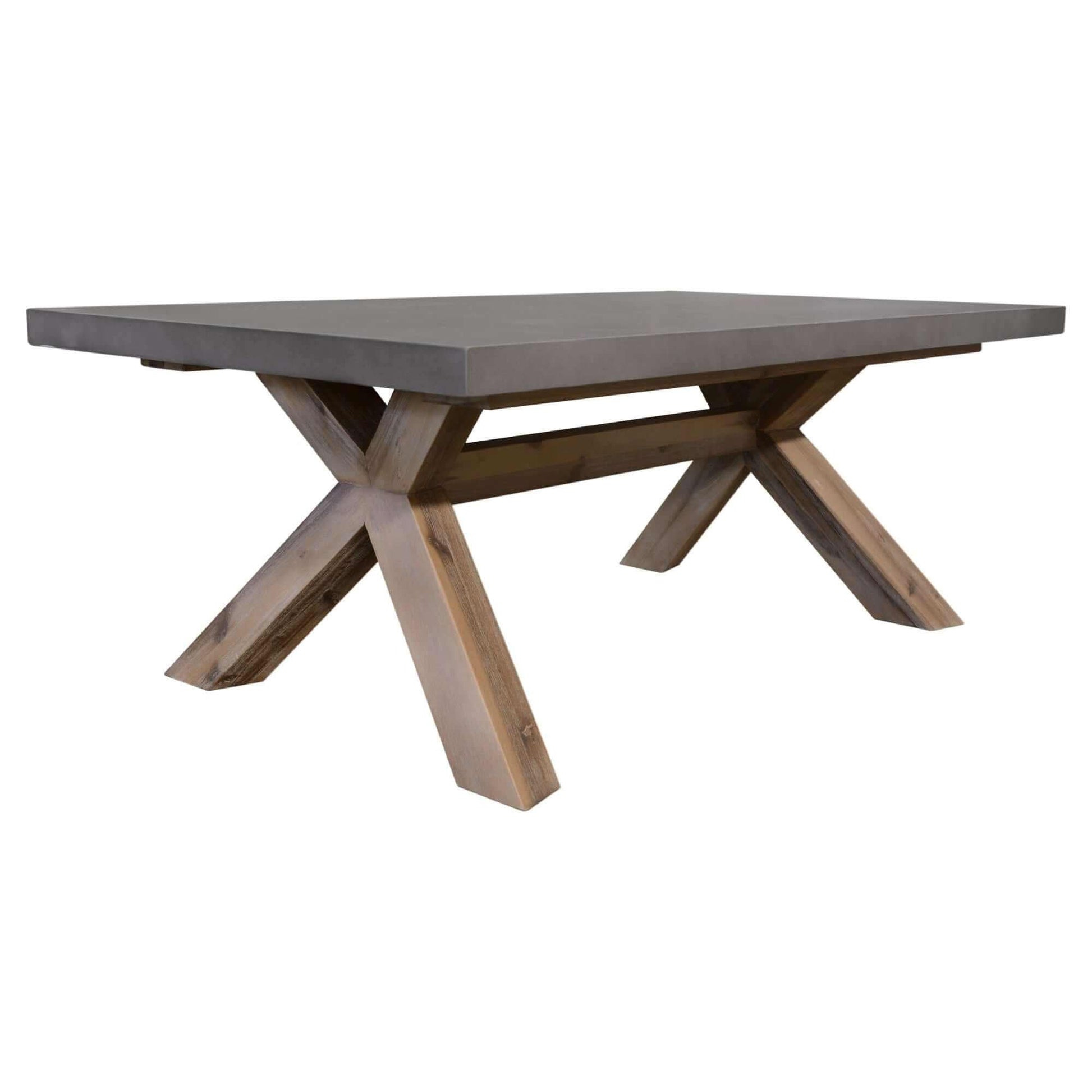Stony 120cm Concrete Top Coffee Table - Grey