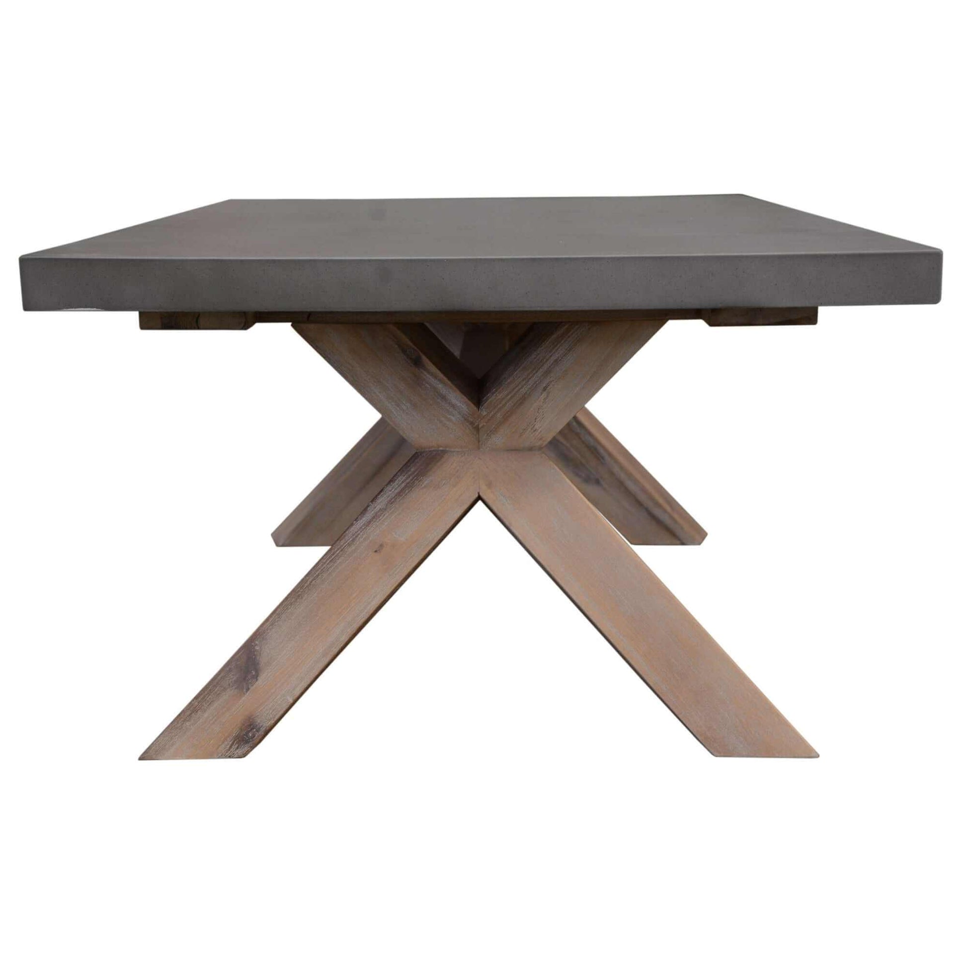 Stony 120cm Concrete Top Coffee Table - Grey