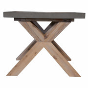 Stony 60cm Living Room Lamp Table with Concrete Top - Grey