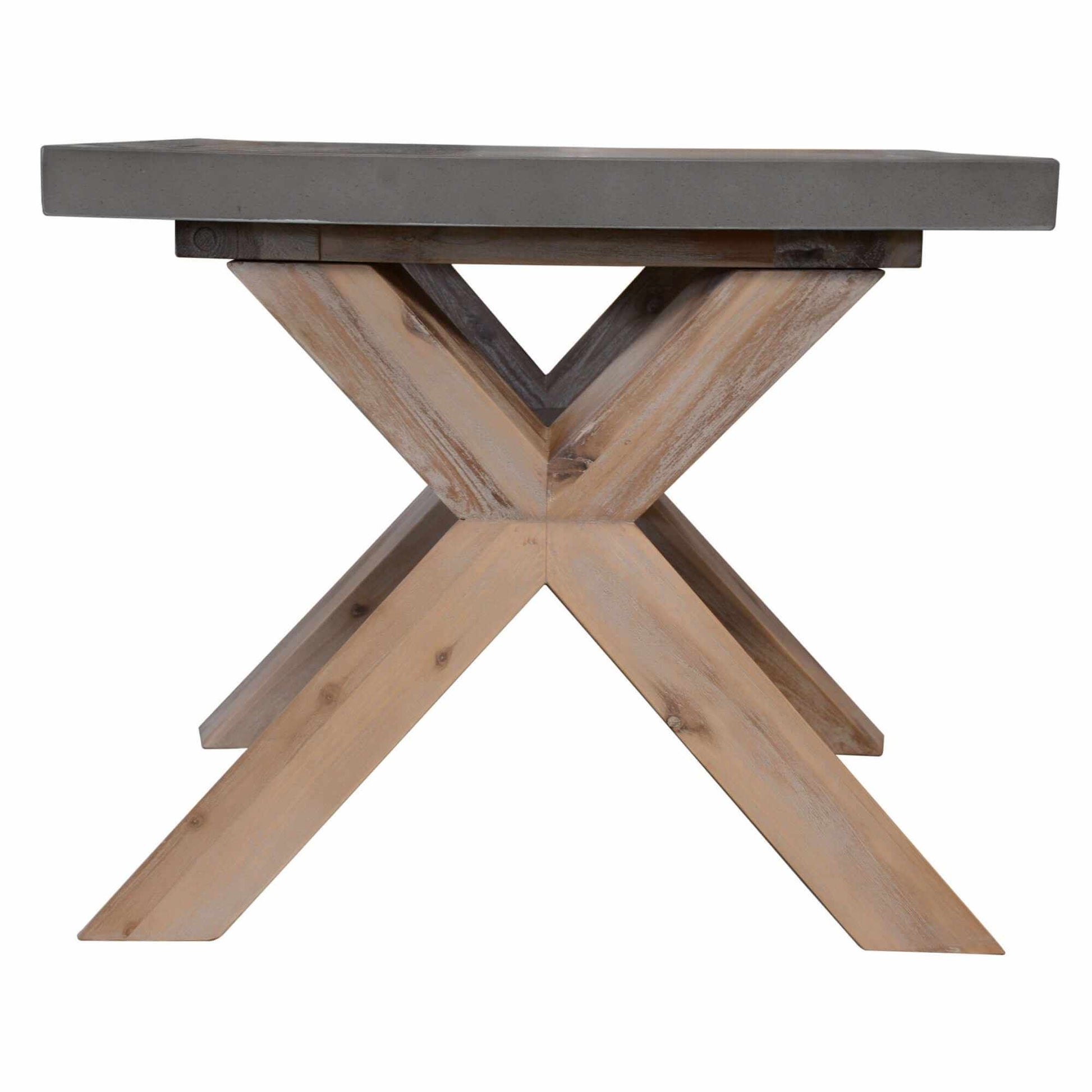 Stony 60cm Living Room Lamp Table with Concrete Top - Grey