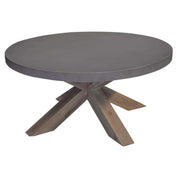 Stony 85cm Round Concrete Top Coffee Table - Grey