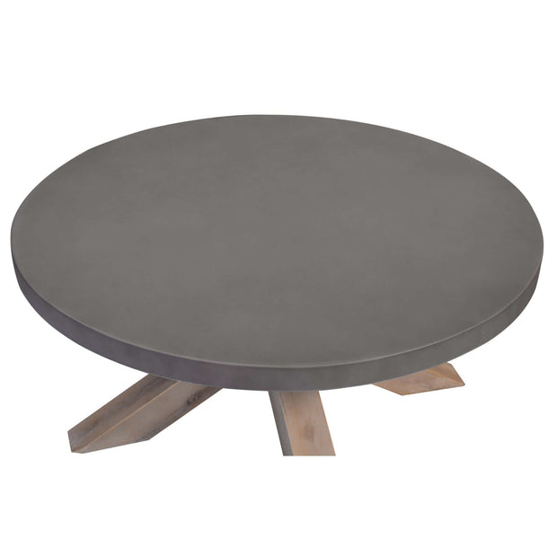 round concrete top coffee table