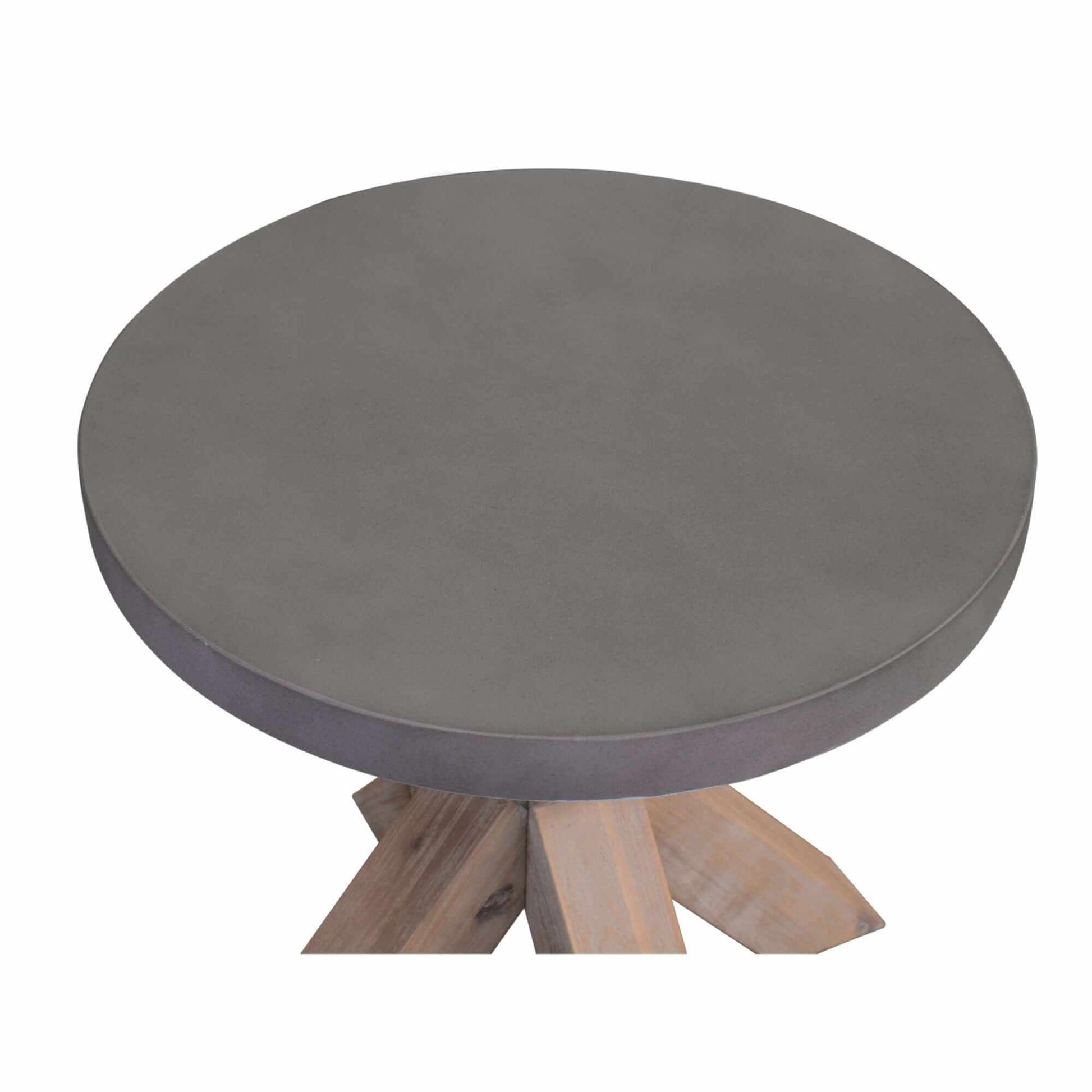 Stony 50cm Lamp Table with Concrete Top - Grey