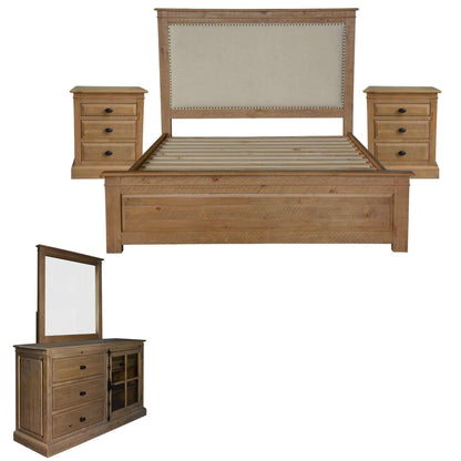 Jade 5 Piece King Bedroom Furniture Package - Natural