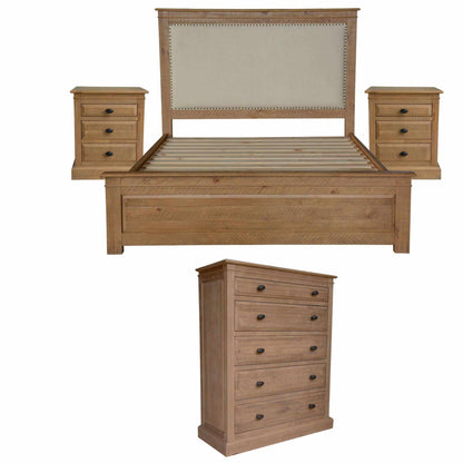 Jade 4pc King Bed And Bedroom Set - Natural