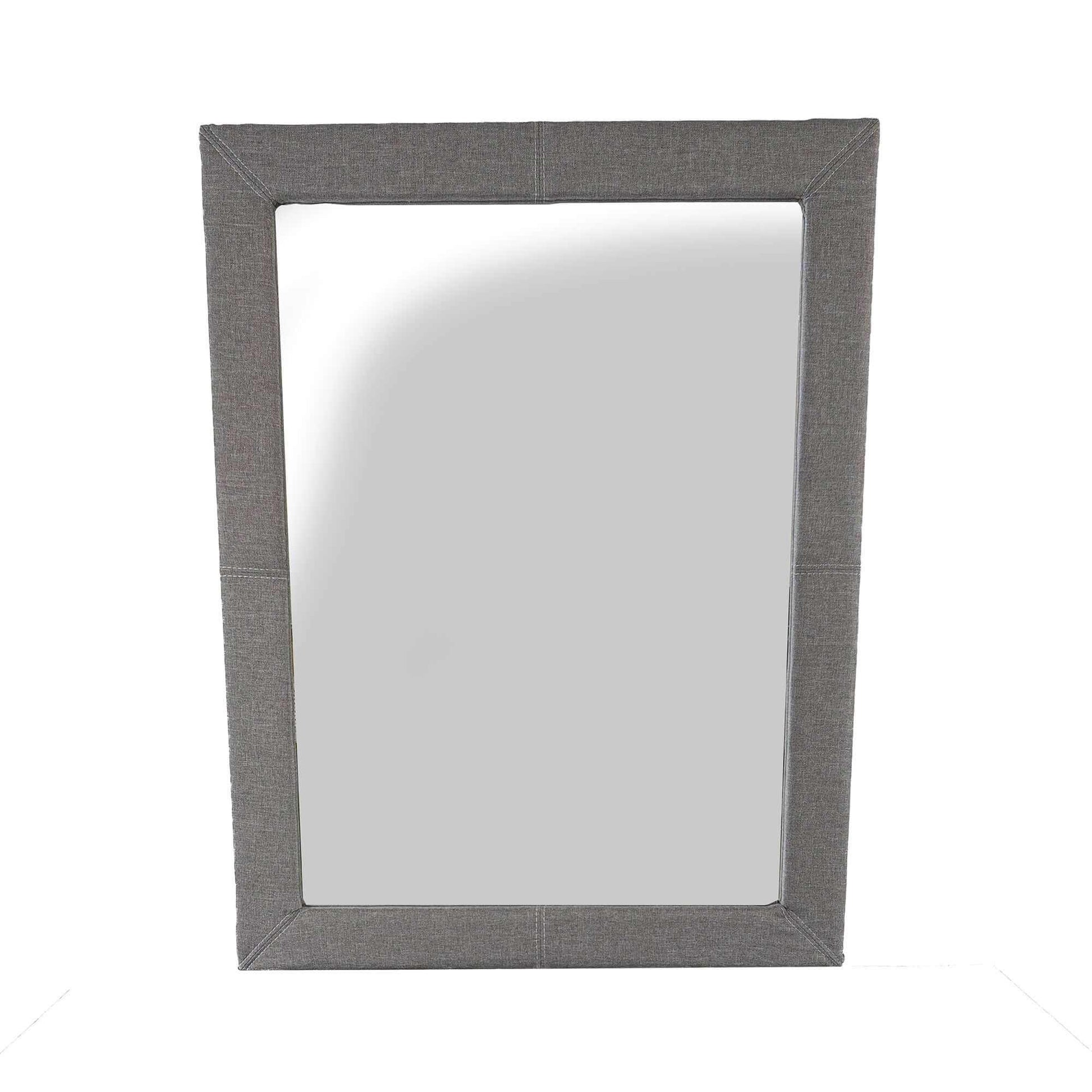 Molly 6 Chest of Drawer Dresser And Mirror Set  - Light Grey