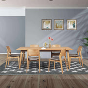 Emilio 7 piece Dining Room Set 180cm Dining Table And Fabric Chair