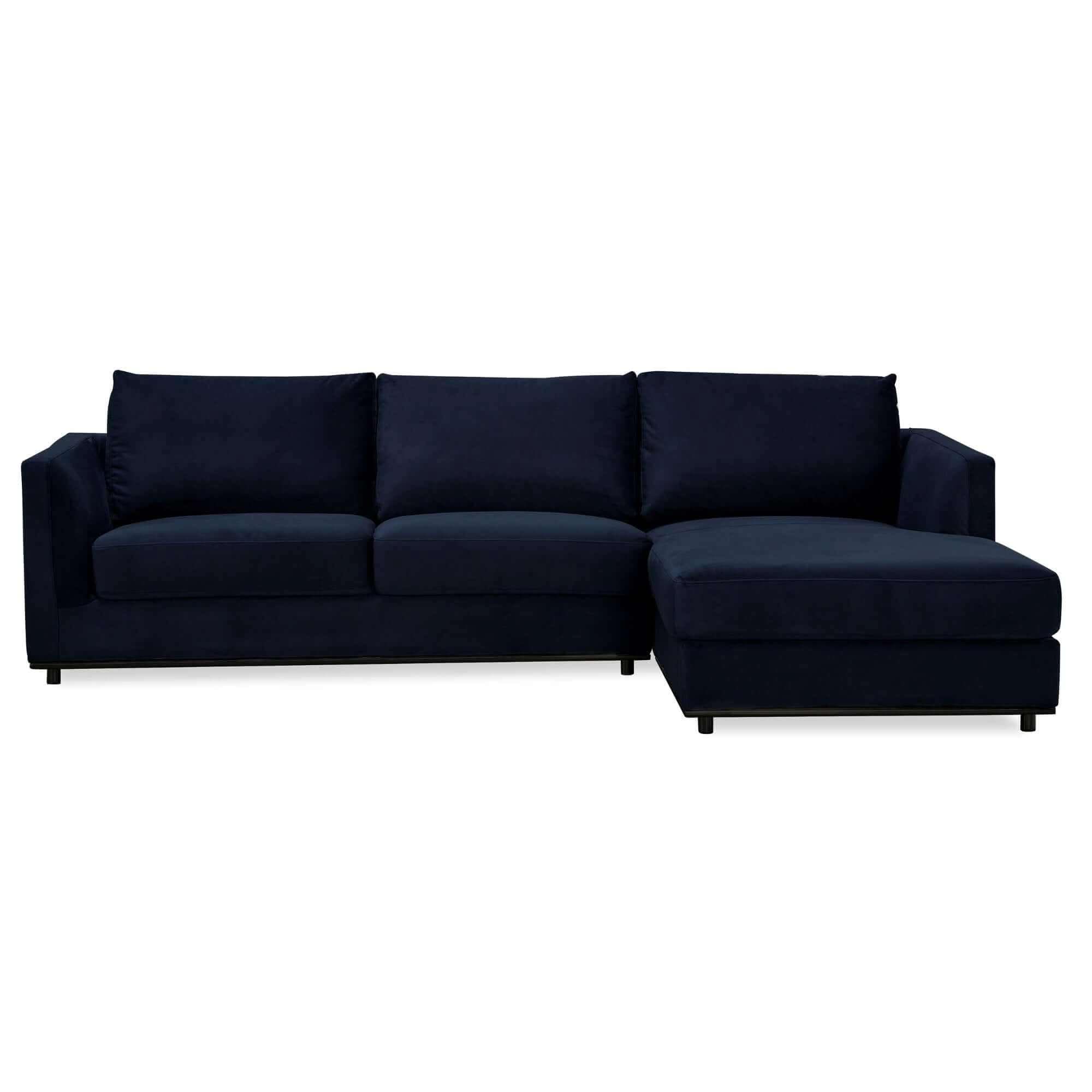 Kennedi Two Seater Chaise Lounge RHF - Navy