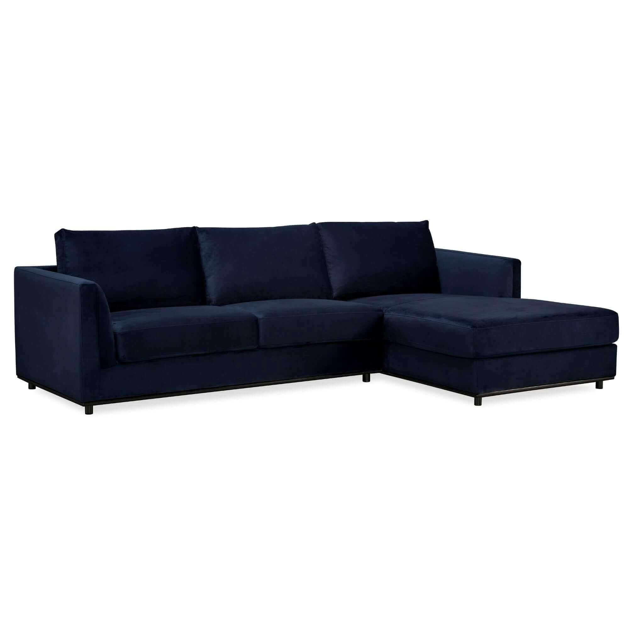 Kennedi Two Seater Chaise Lounge RHF - Navy