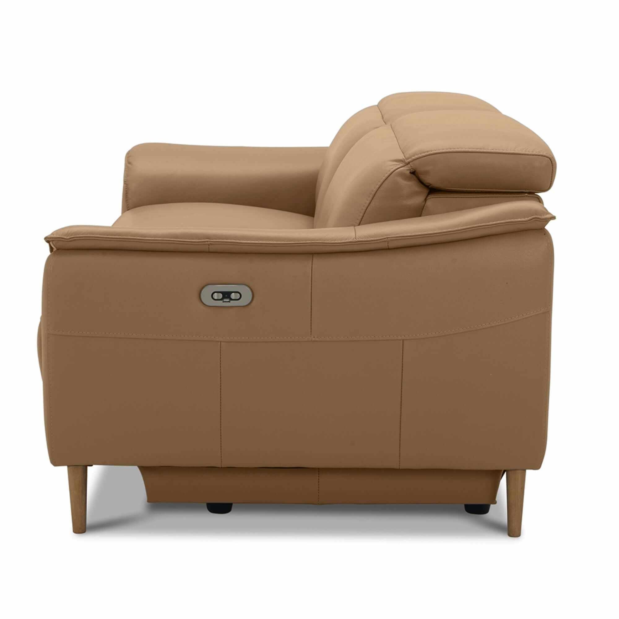 leather couch recliner