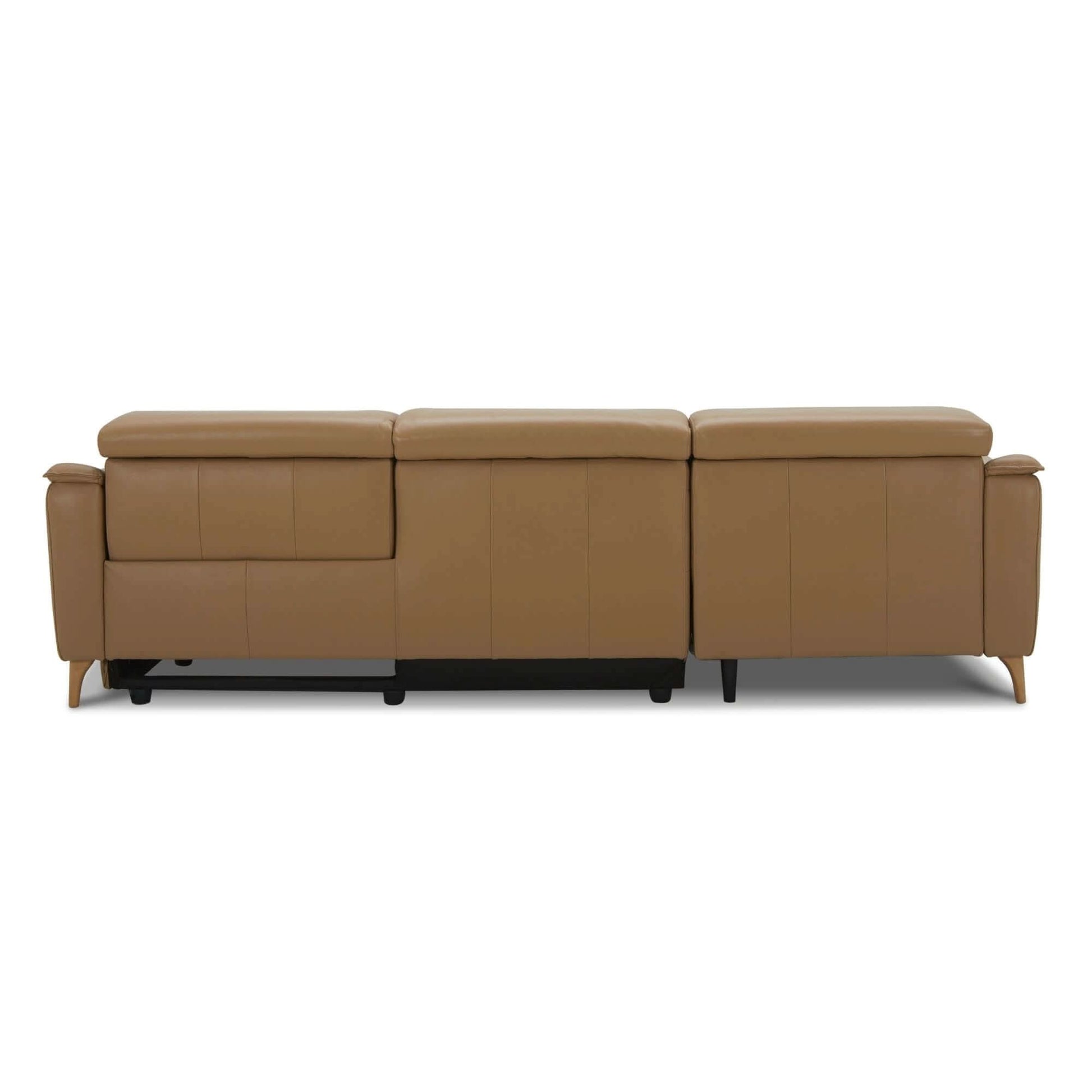 Inala 2 Seater Leather Recliner Sofa Electric Powered RHF Chaise - Lat