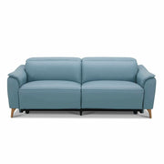 Inala 2.5 Seater Genuine Leather Electric Power Reclining Sofa - Blue
