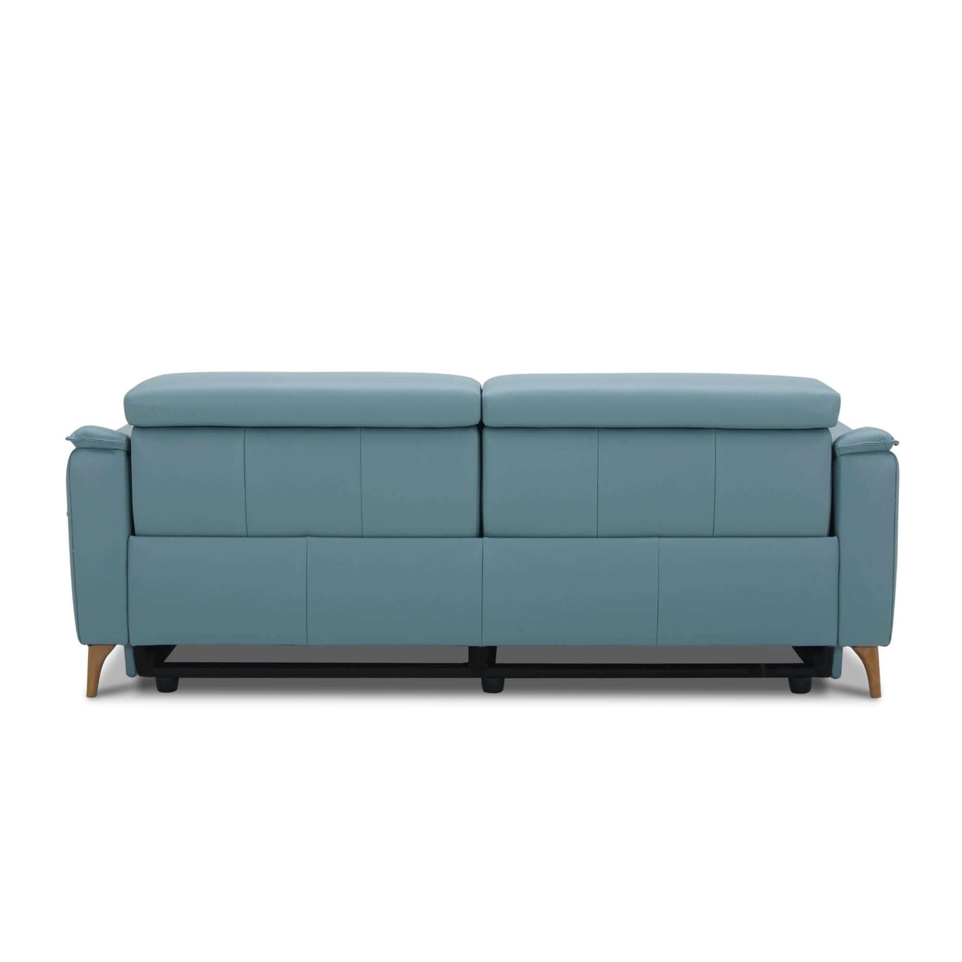 Inala 2.5 Seater Genuine Leather Electric Power Reclining Sofa - Blue