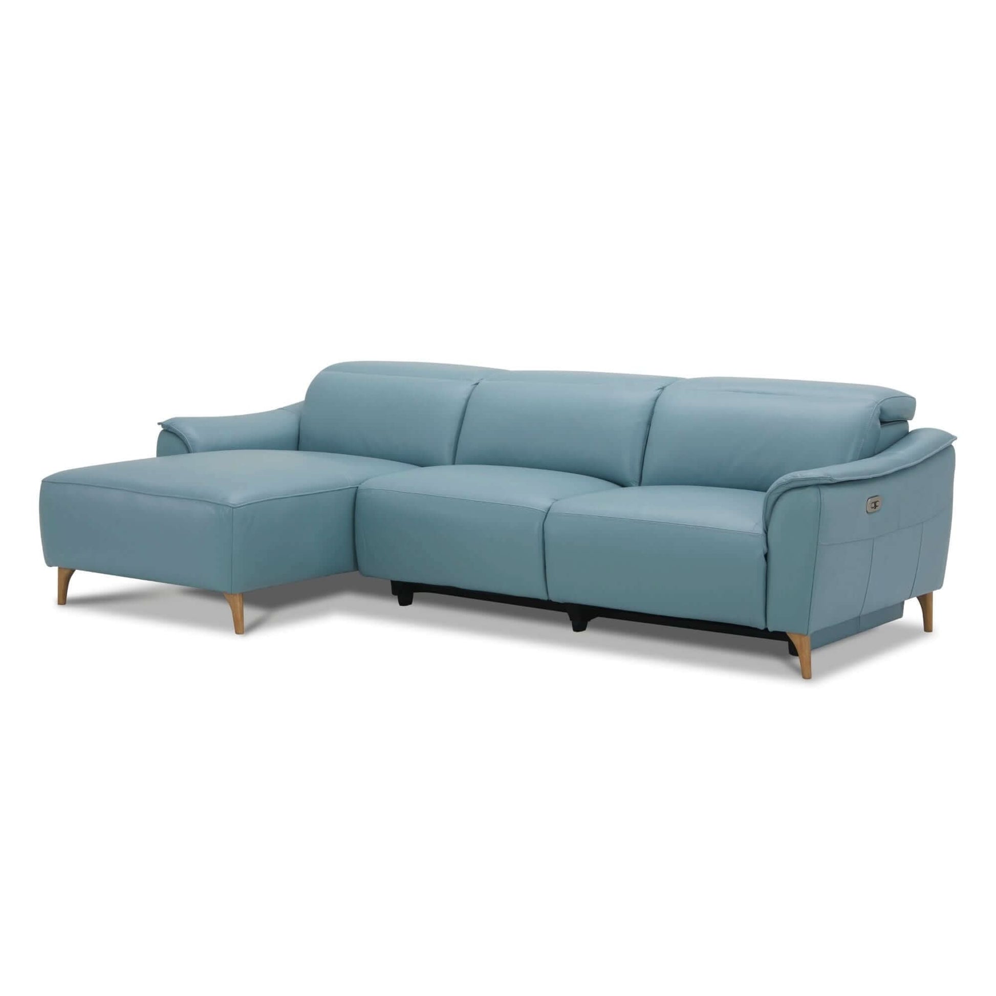 Inala 2 Seater Genuine Leather Sofa Lounge Electric Powered Recliner L