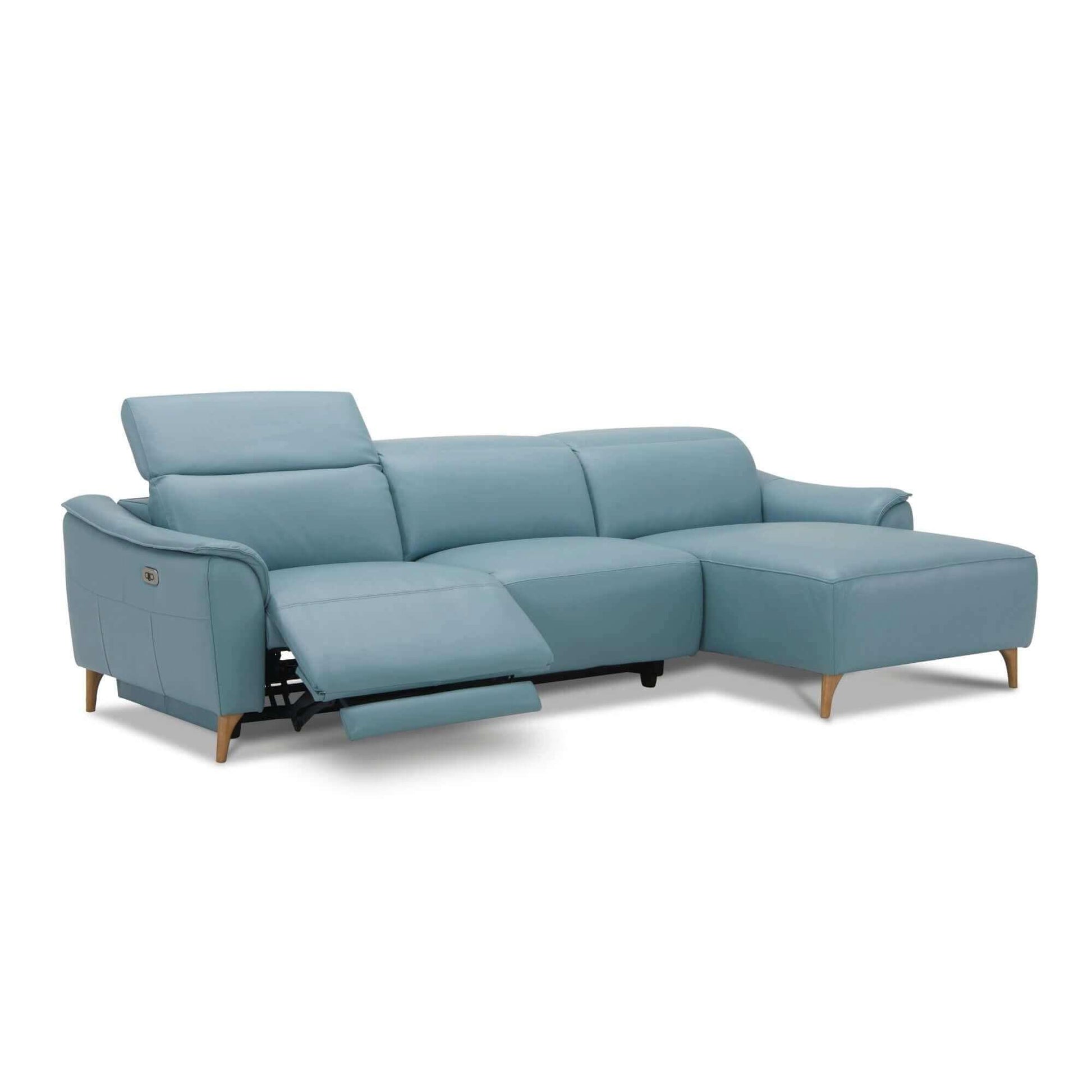 Inala 2 Seater Genuine Leather Sofa Lounge Electric Powered Recliner L