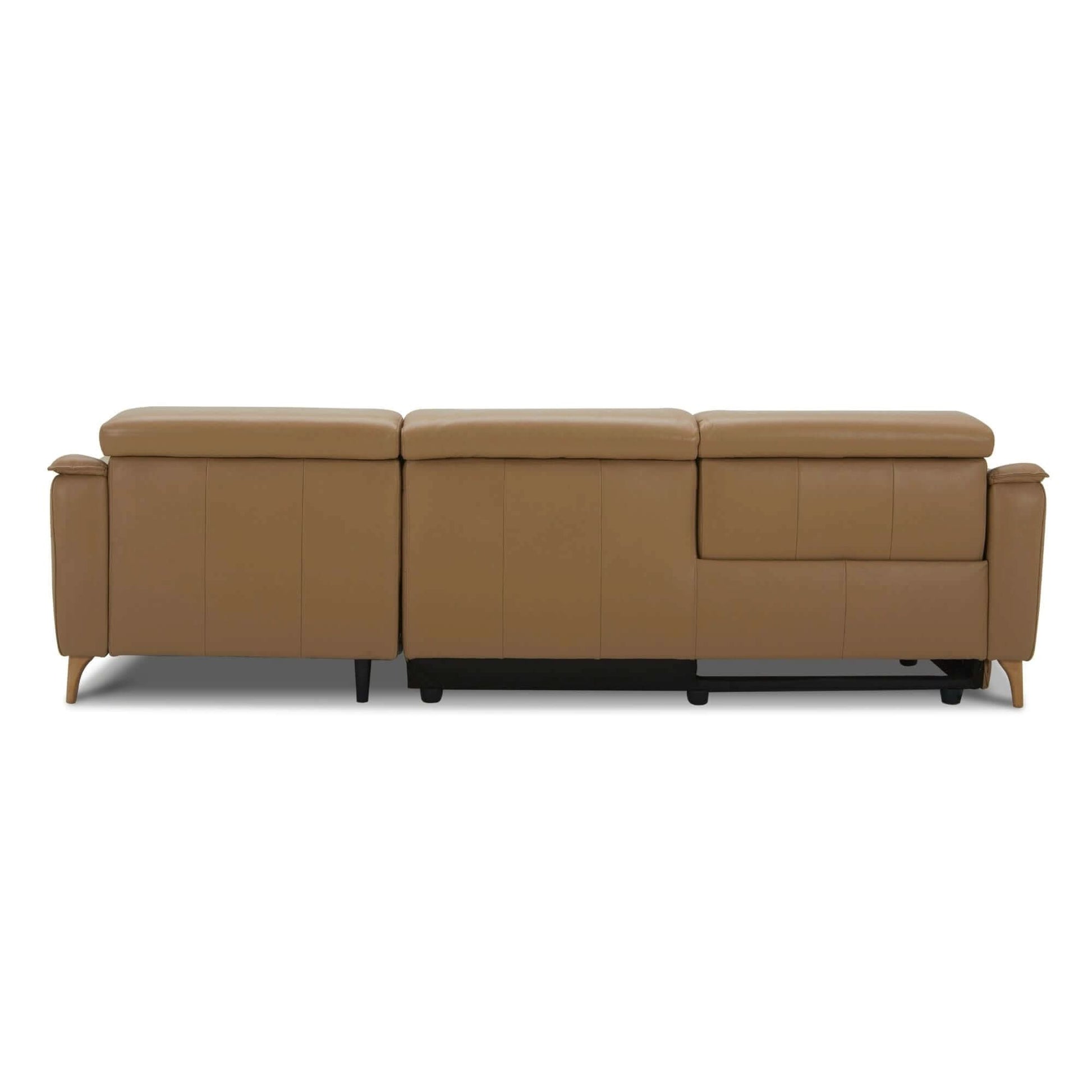 Inala 2 Seater Leather Recliner Sofa Electric Powered LHF Chaise - Lat