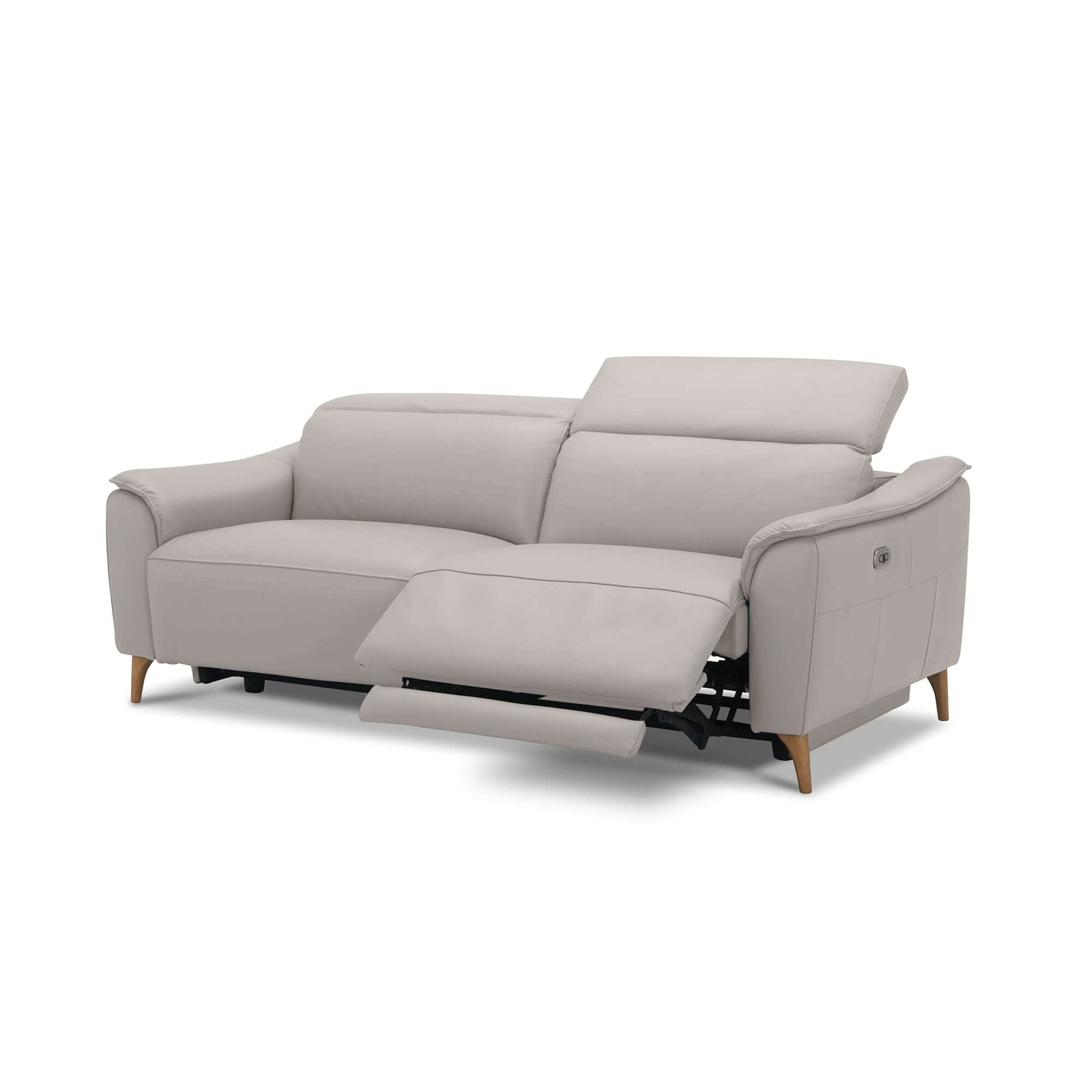 Inala 2.5 Seater Genuine Leather Electric Powered Modern Recliner Sofa