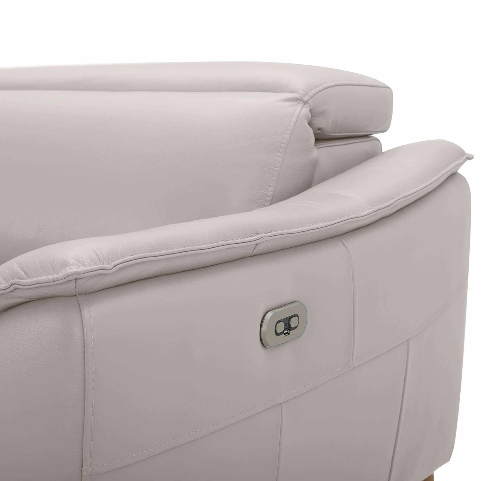 Inala 2.5 Seater Genuine Leather Electric Powered Modern Recliner Sofa