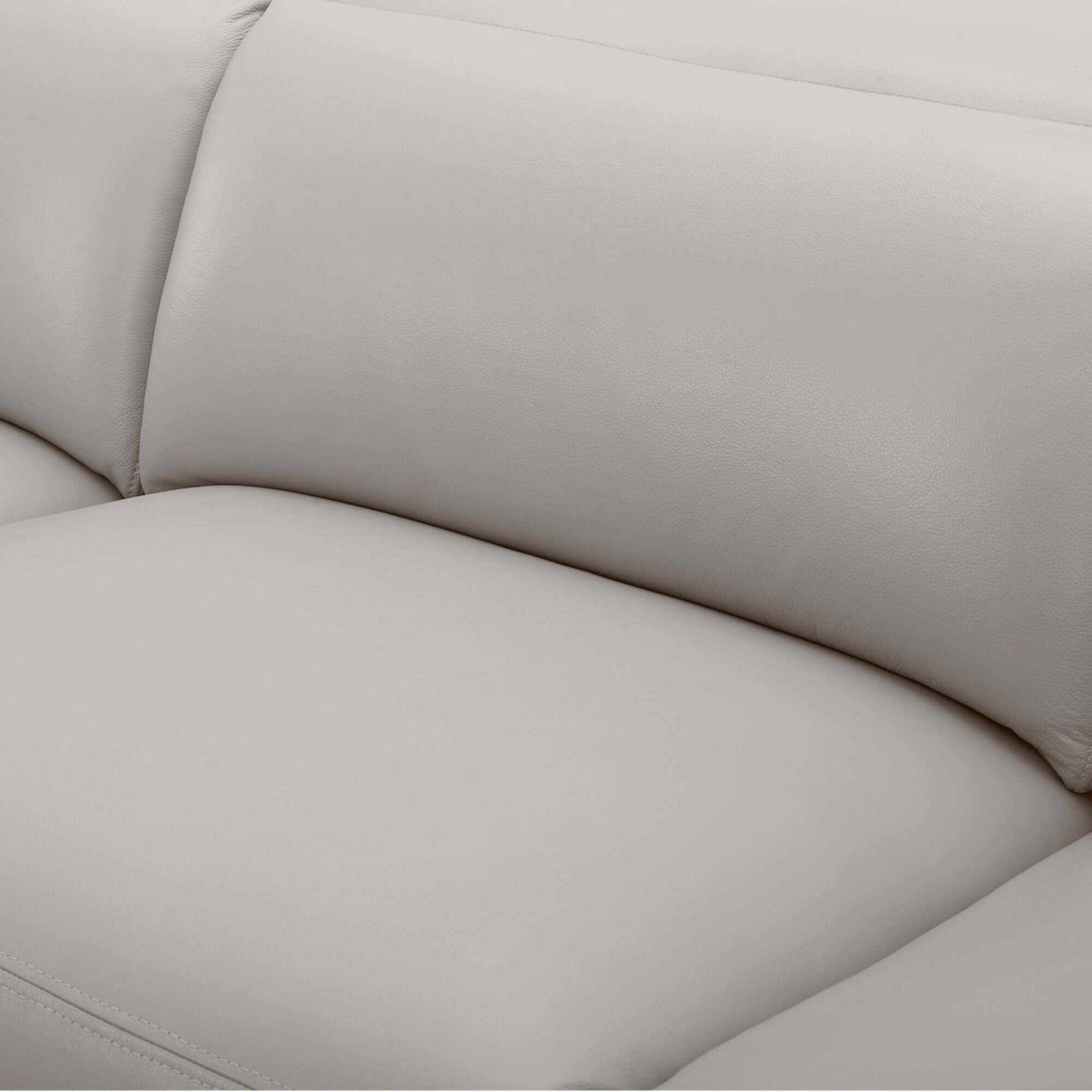 Inala 2 Seater Genuine Leather Electric Recliner RHF Chaise - Light Gr