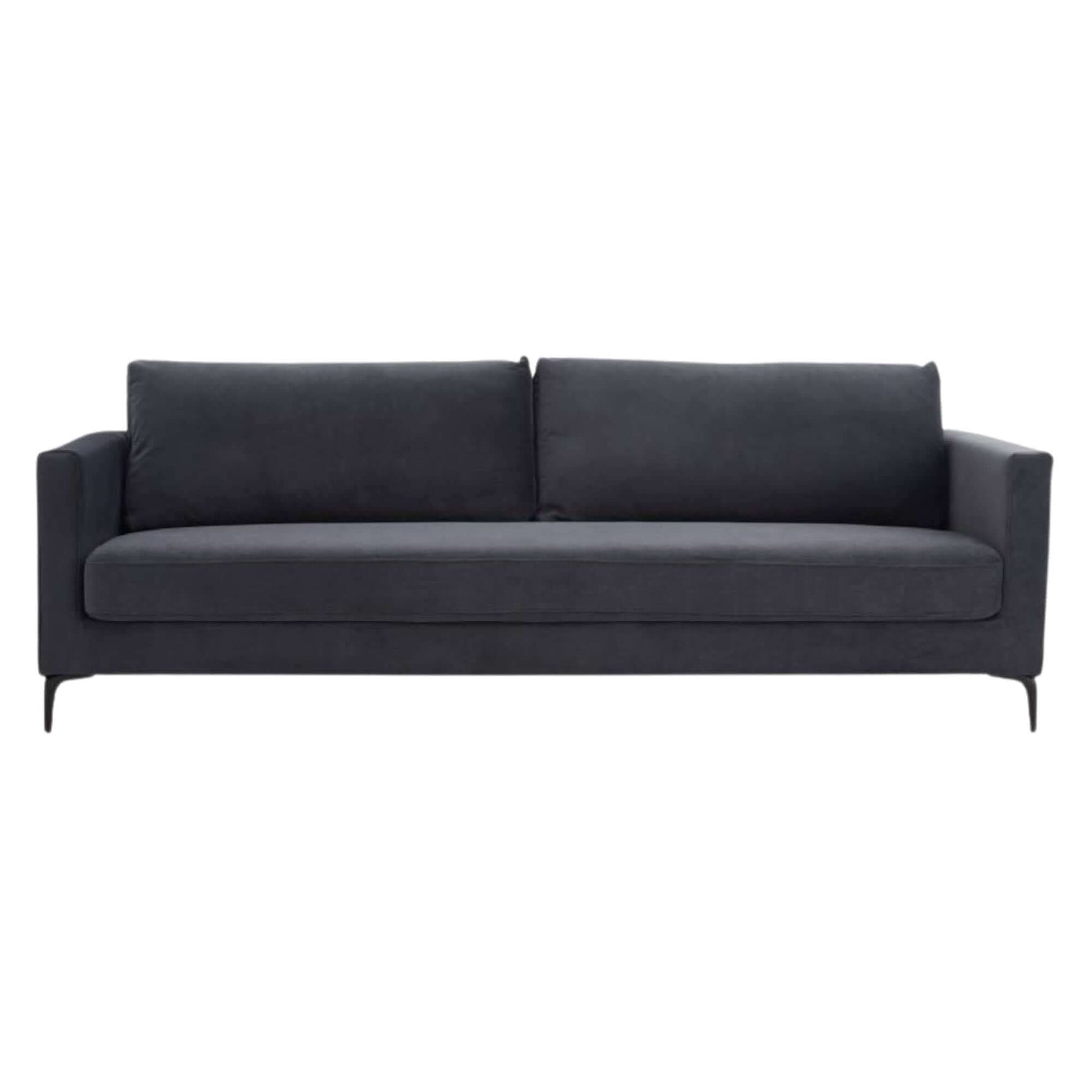 McKinley 3 + 4 Seater Sofa Set Fabric Upholstered Couch - Charcoal