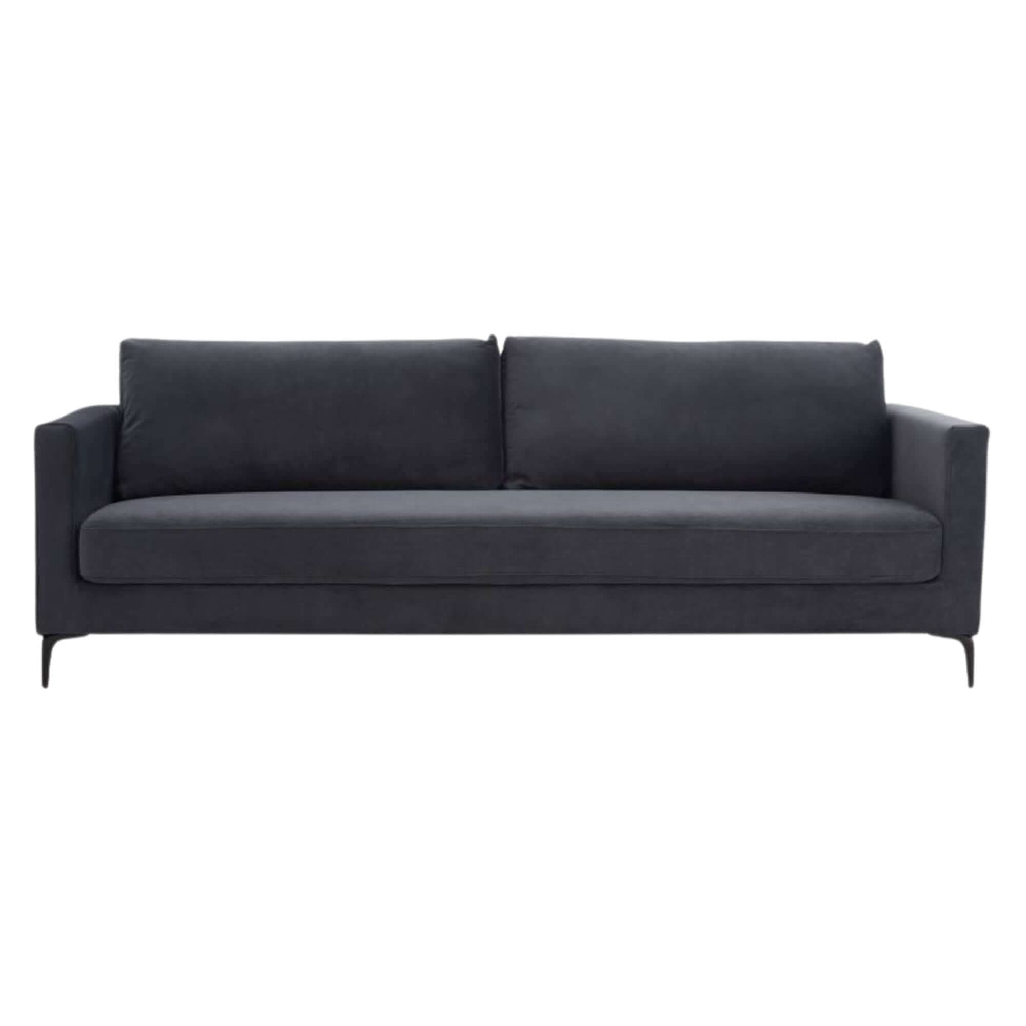 McKinley 3 + 4 Seater Sofa Set Fabric Upholstered Couch - Charcoal
