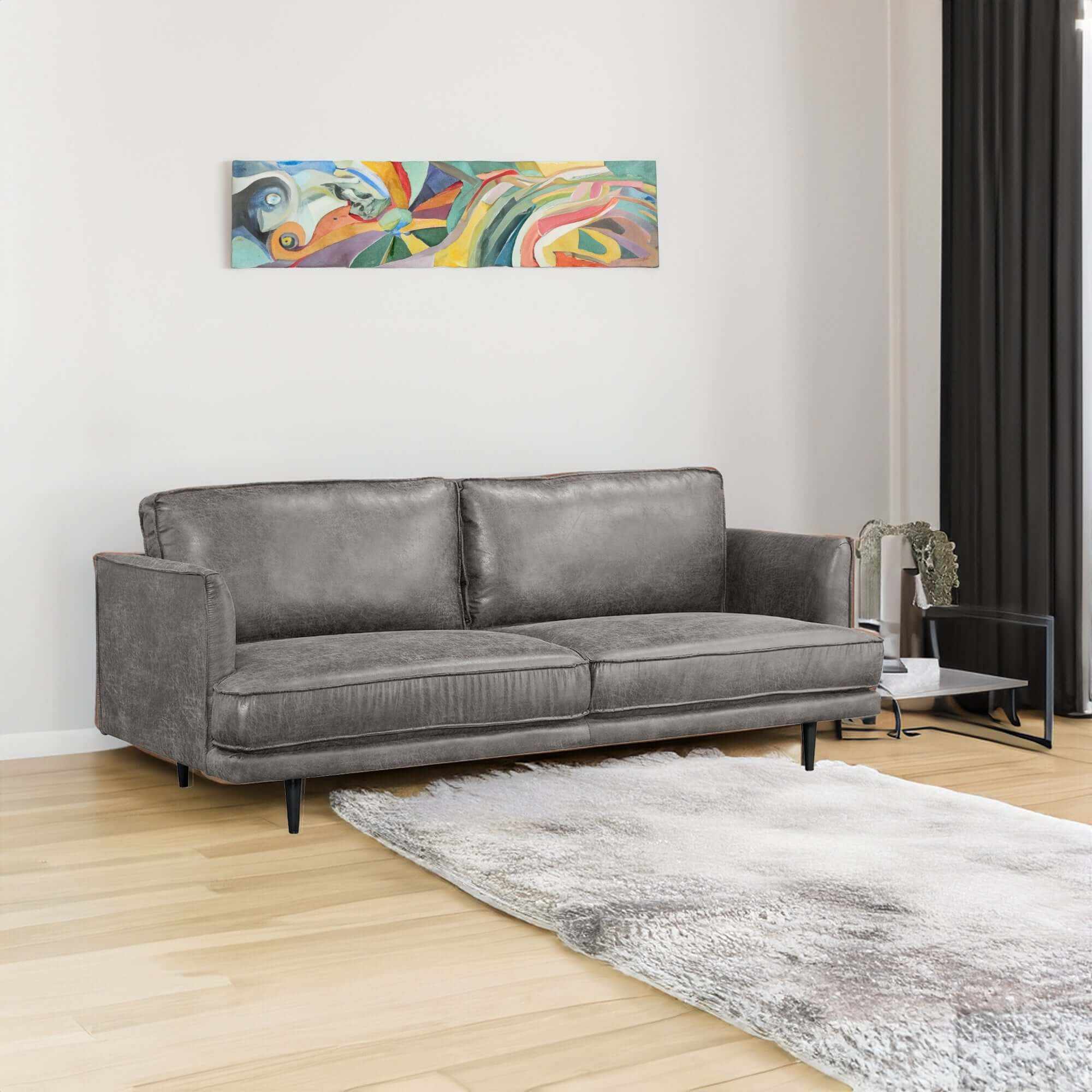 Rosie 2 + 3 Seater Mid Century Style Sofa Set - Grey