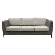 Lara 3 Seater Rattan Garden Sofa - Light Grey