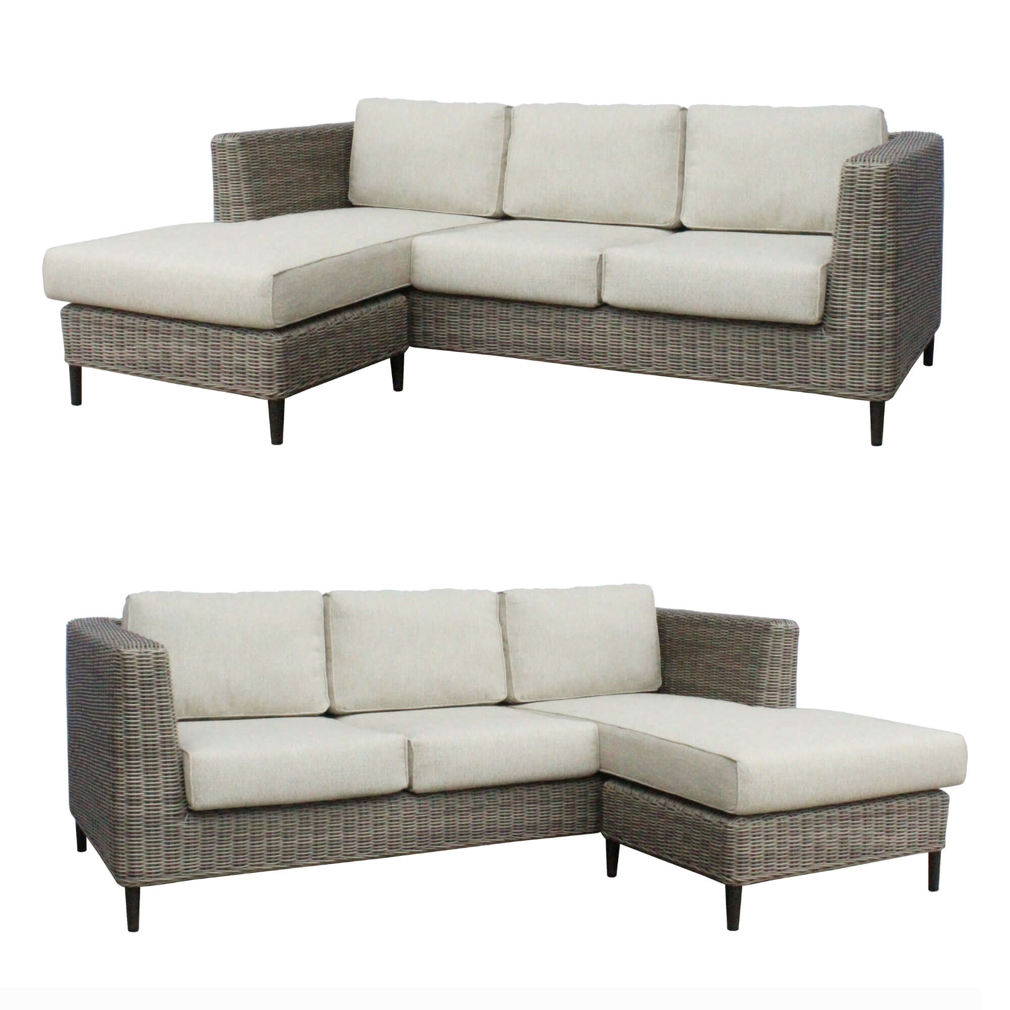 Lara 3 Seater Outdoor Sofa with Chaise Lounge-Upinteriors