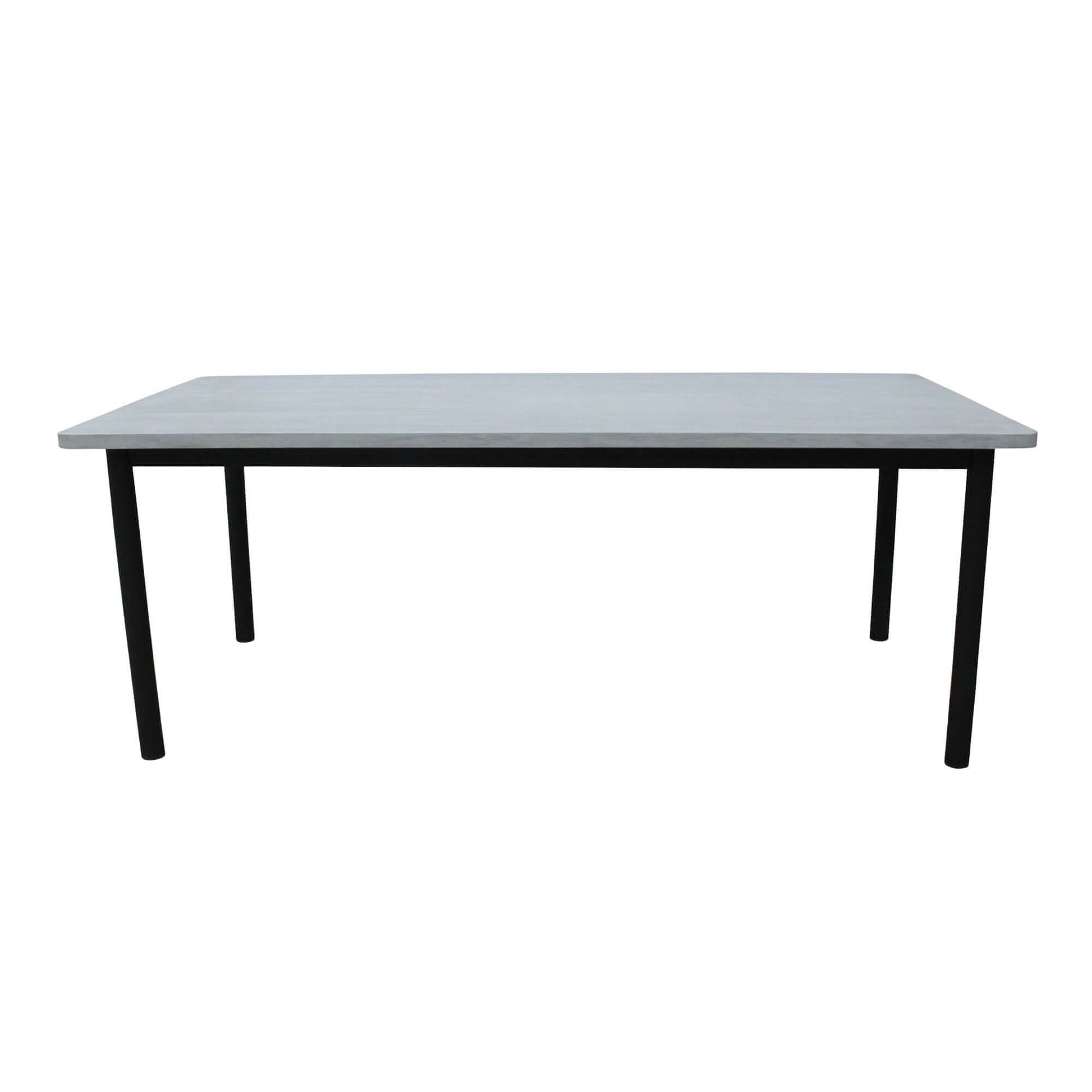 Lara 240cm Glass Concrete Top Garden Table And Chairs Set