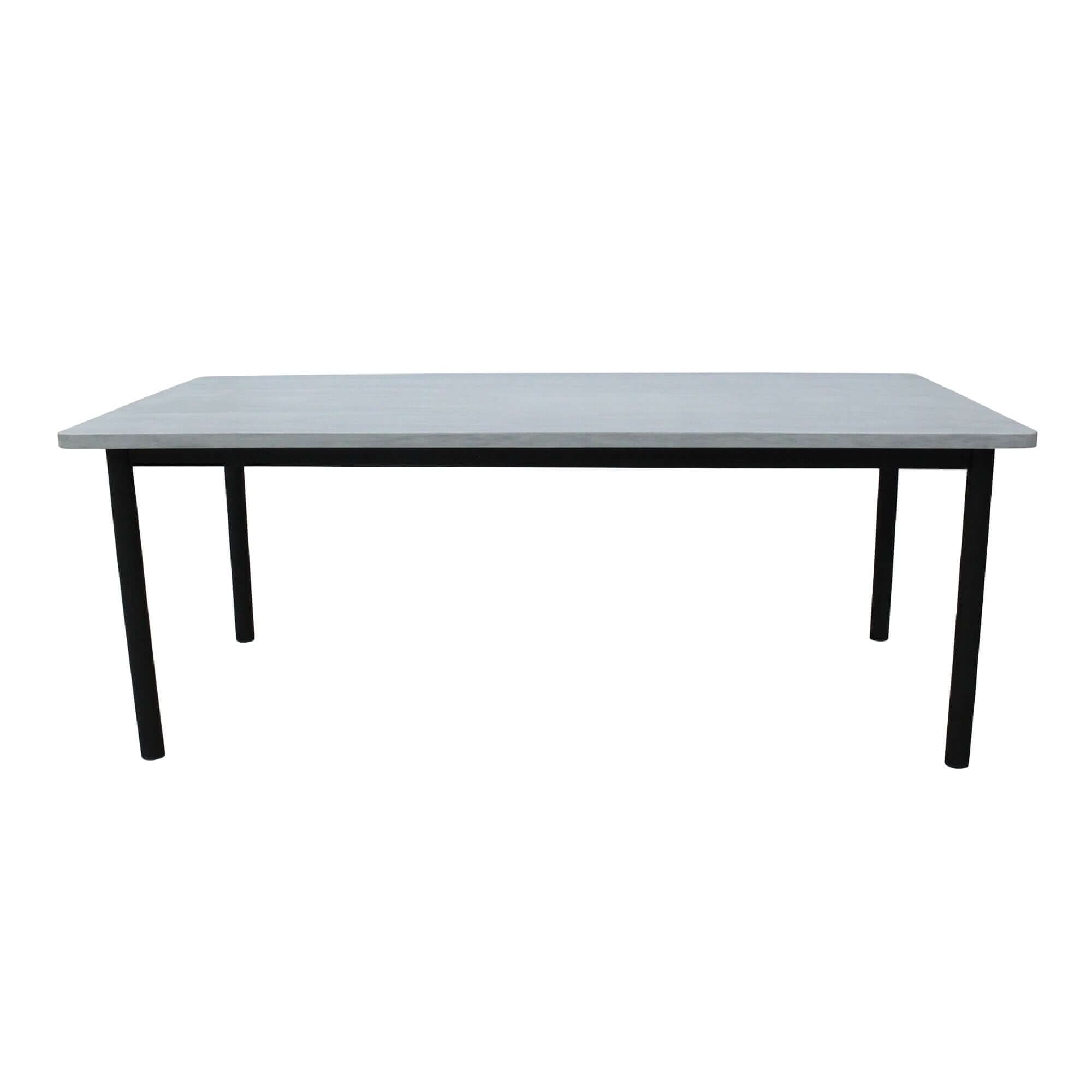 Lara 240cm Glass Concrete Top Garden Table And Chairs Set