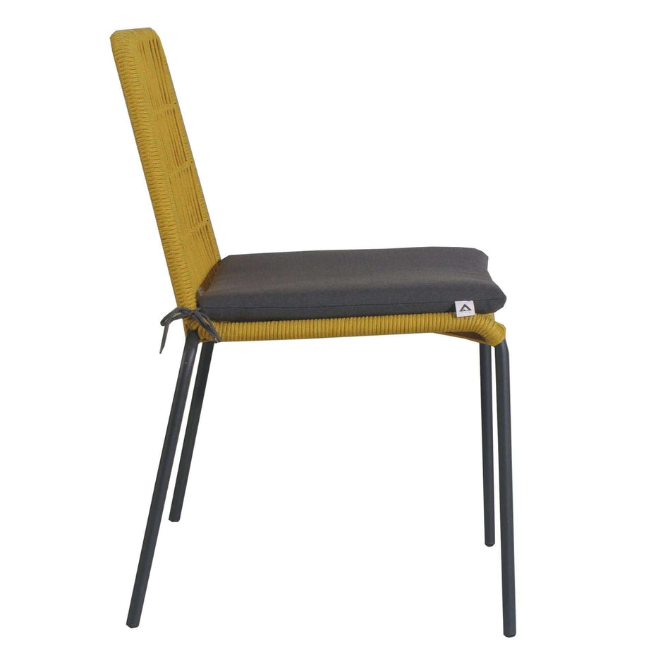 yellow patio dining chairs