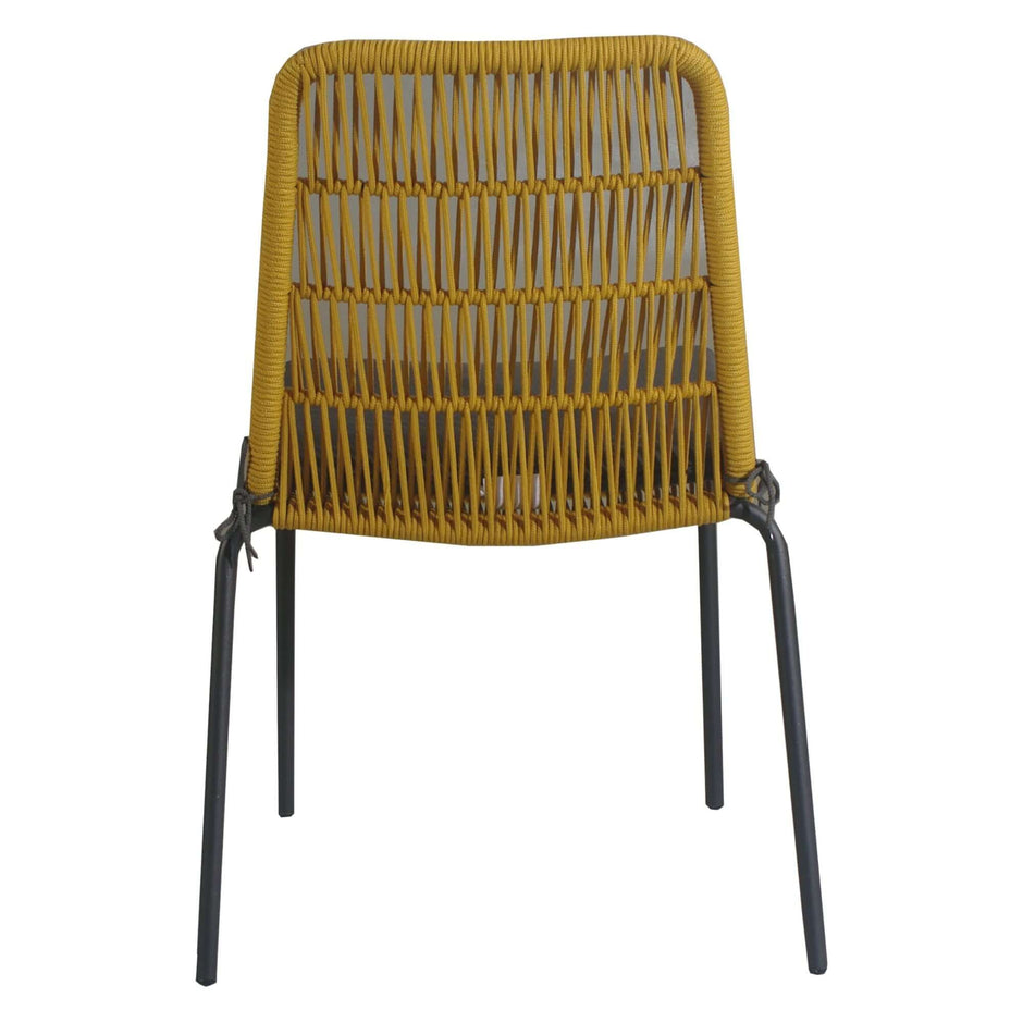 yellow patio dining chairs